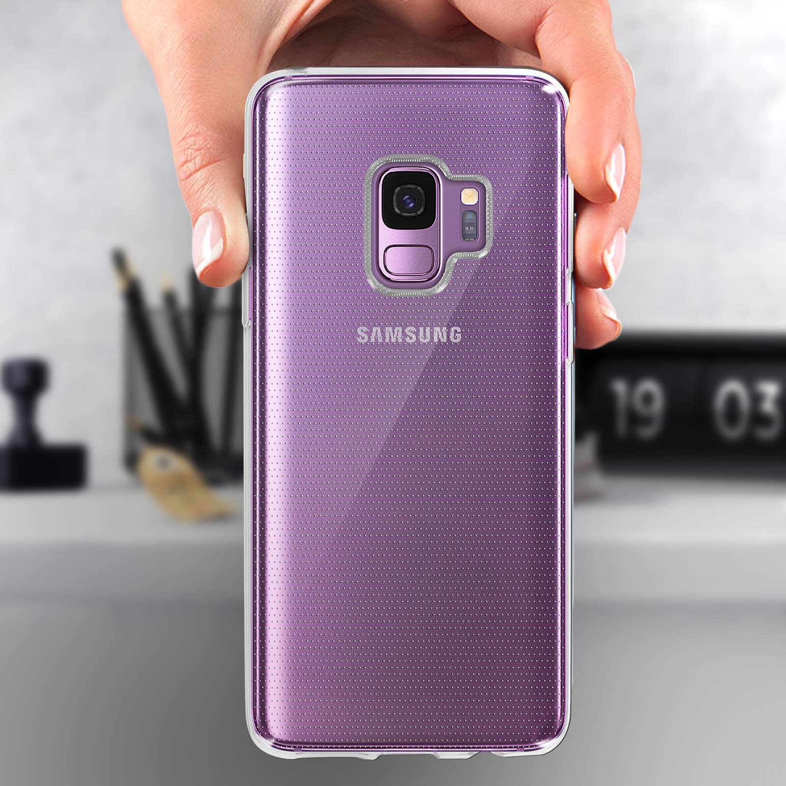 Coque Arrière + Film Verre Trempé Galaxy S9-3