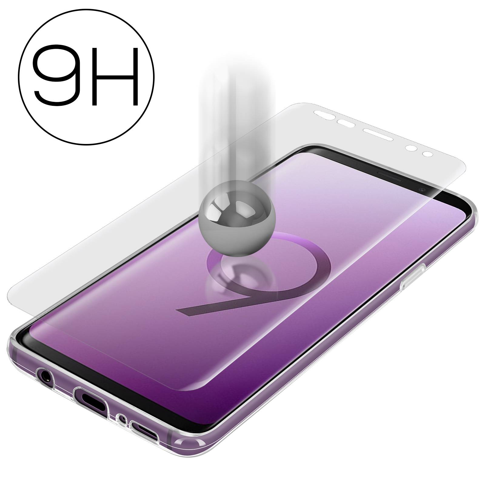 Coque Arrière + Film Verre Trempé Galaxy S9-4