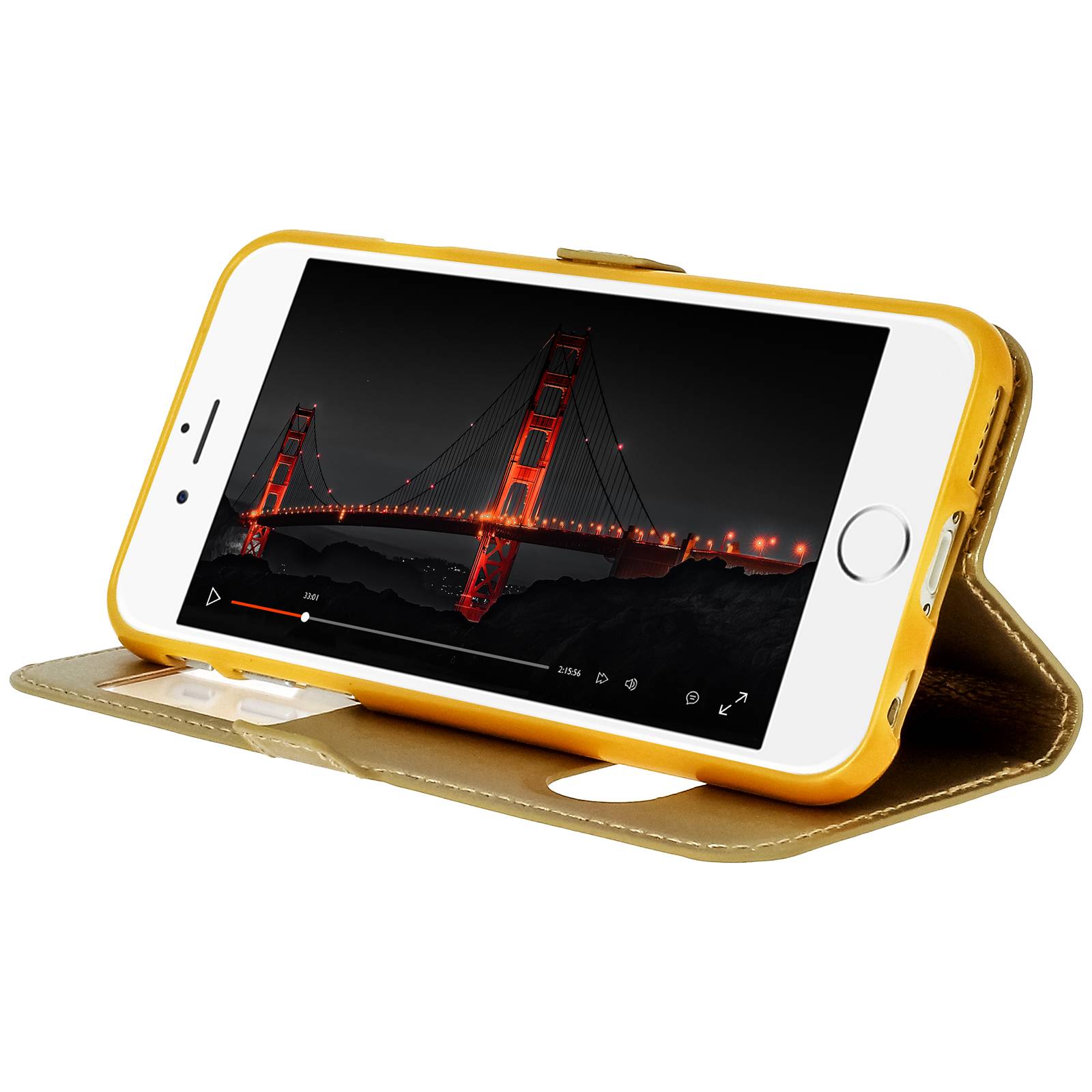 Housse pour iPhone 6/iPhone 6S Étui Clapet 2x Fenêtre Coque Silicone Gel-4