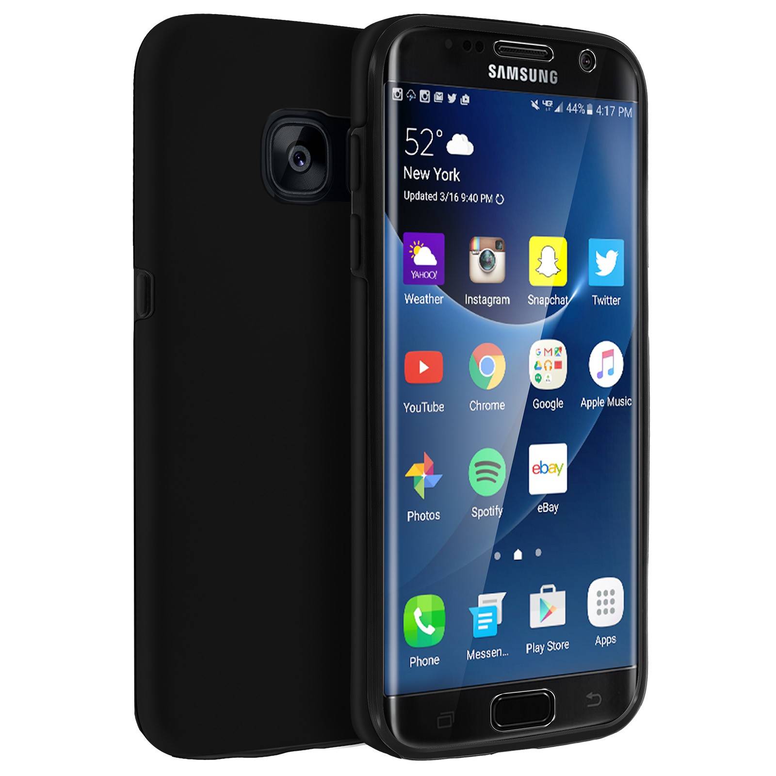 Coque pour Samsung Galaxy S7 Edge Protection Avant Silicone + Arrière Polycarbonate-0
