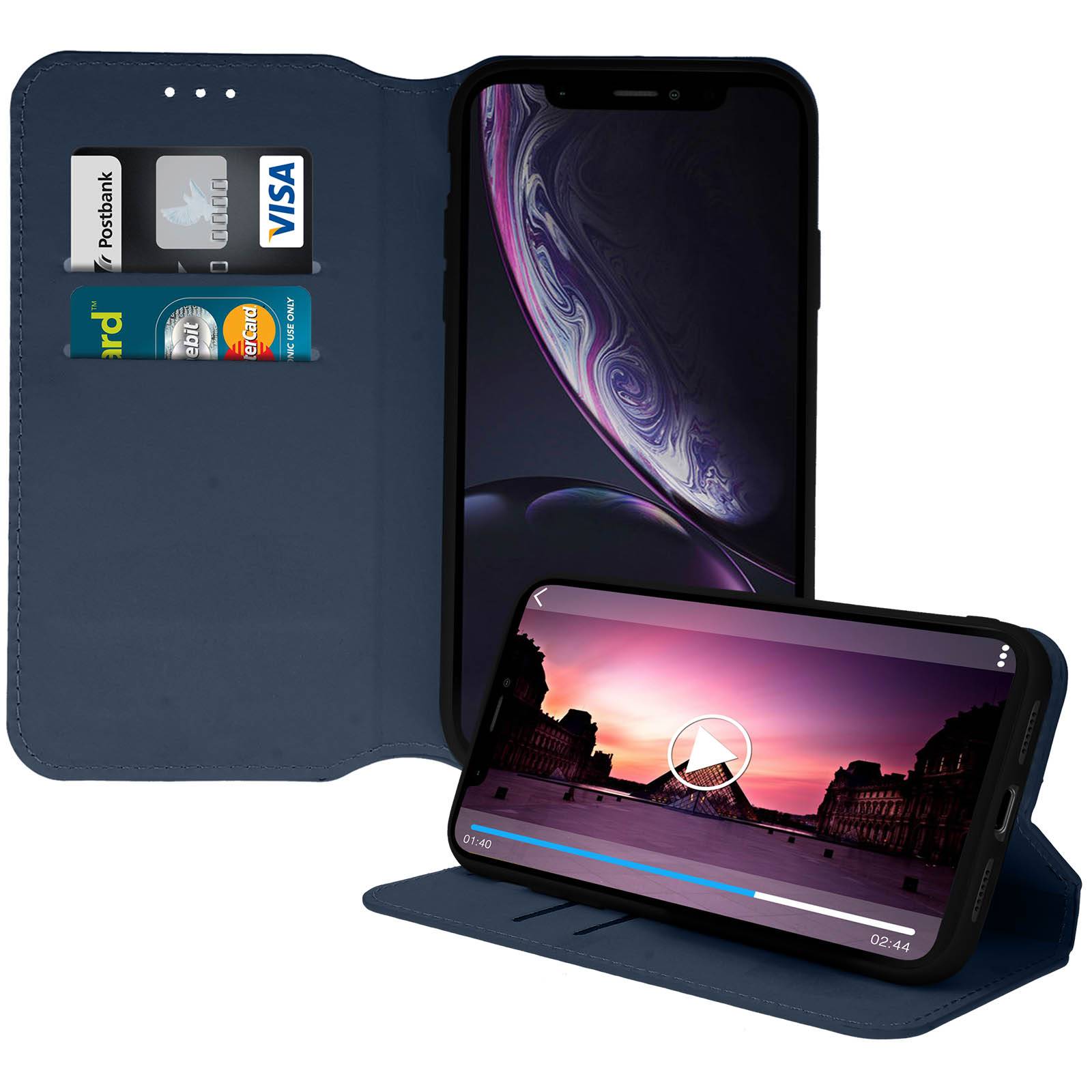Housse pour iPhone XR Étui folio Porte-cartes Fonction support-1