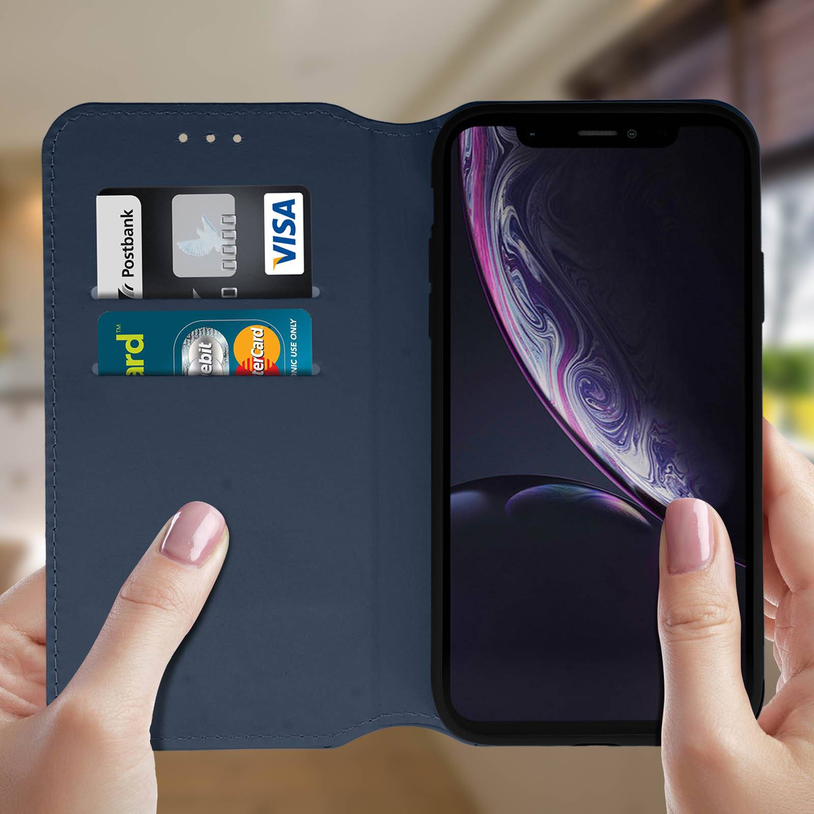 Housse pour iPhone XR Étui folio Porte-cartes Fonction support-2