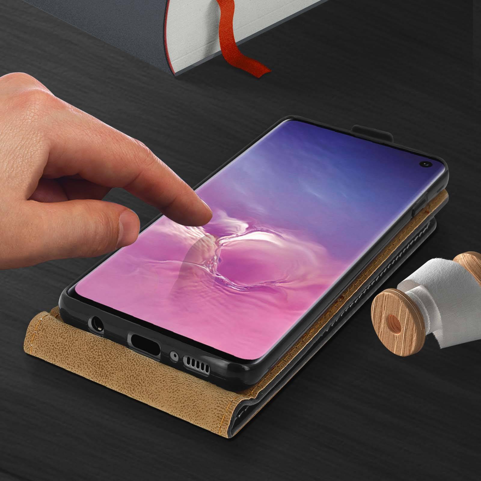 Étui pour Samsung Galaxy S10 Housse Clapet Vertical Porte-carte Coque Silicone-4