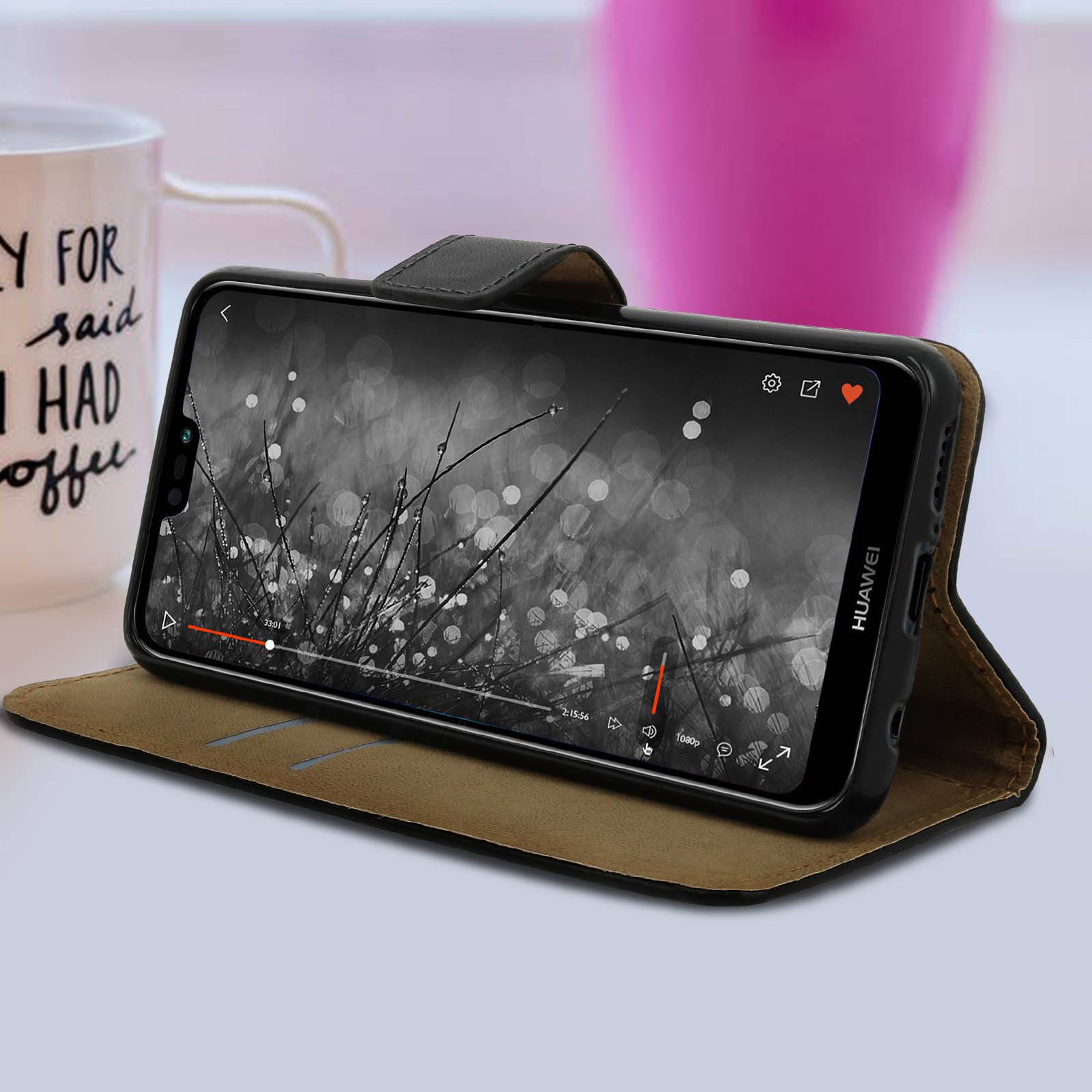 Étui pour Huawei P20 Lite Housse cuir portefeuille clapet Coque Silicone-2