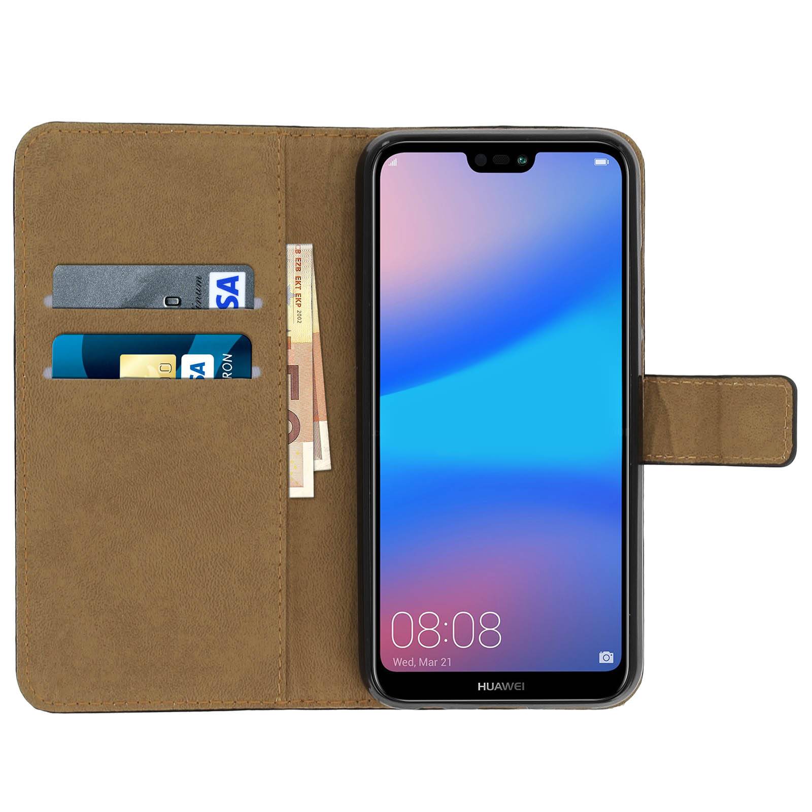Étui pour Huawei P20 Lite Housse cuir portefeuille clapet Coque Silicone-4