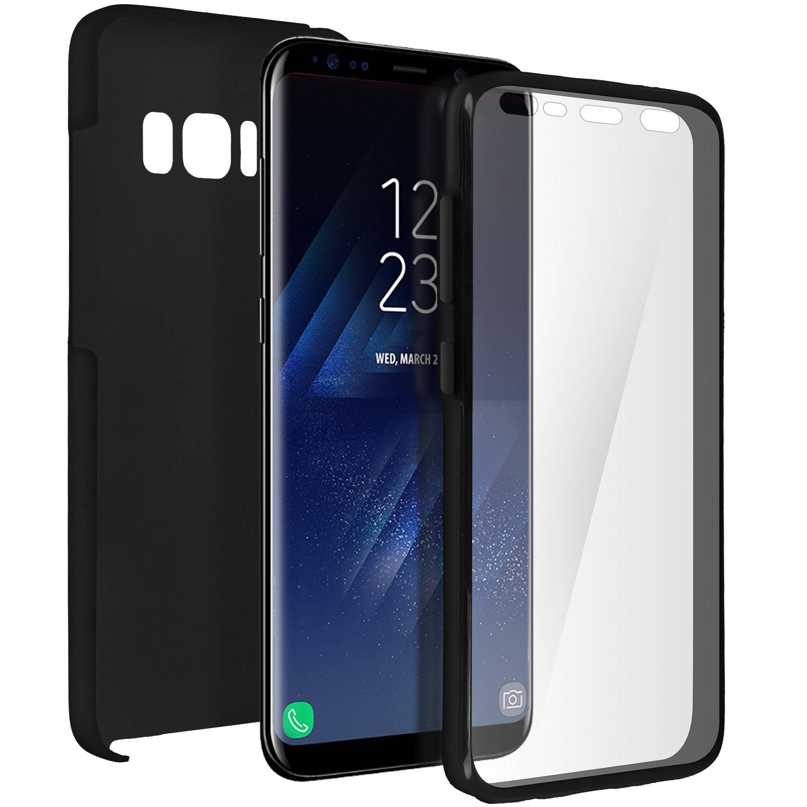 Coque pour Samsung Galaxy S8 Protection Avant Silicone + Arrière Polycarbonate-3