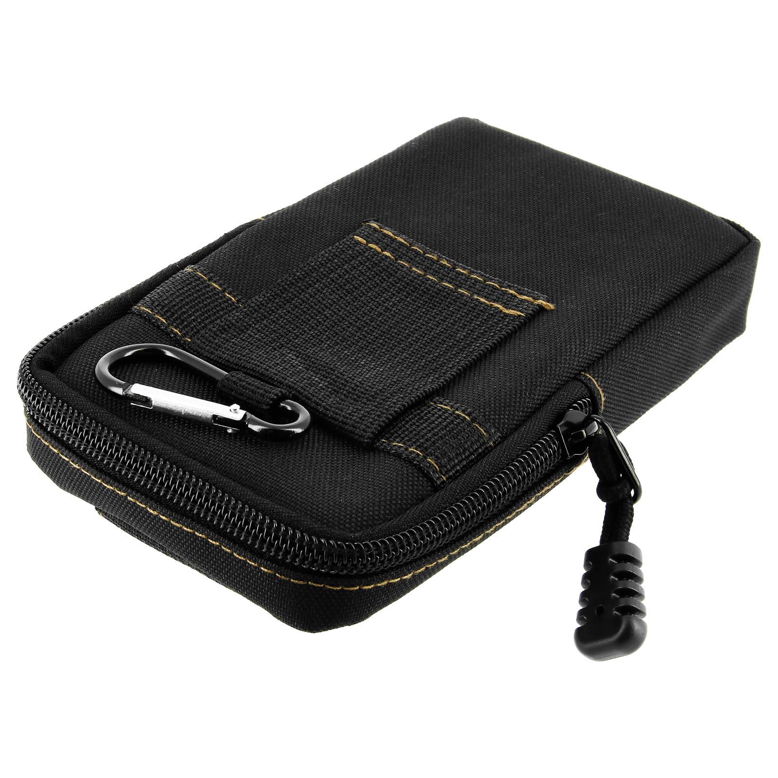 Pochette Smartphone Universel Étui Passant-ceinture + mousqueton-0