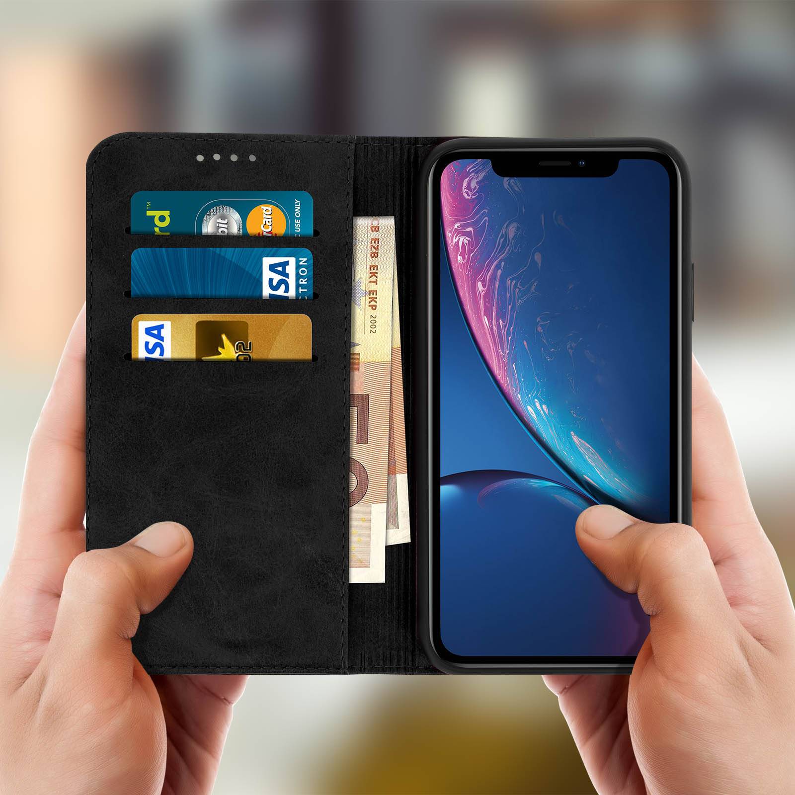 Housse pour iPhone XR Étui Porte-cartes Fonction Support Coque Silicone Gel-2