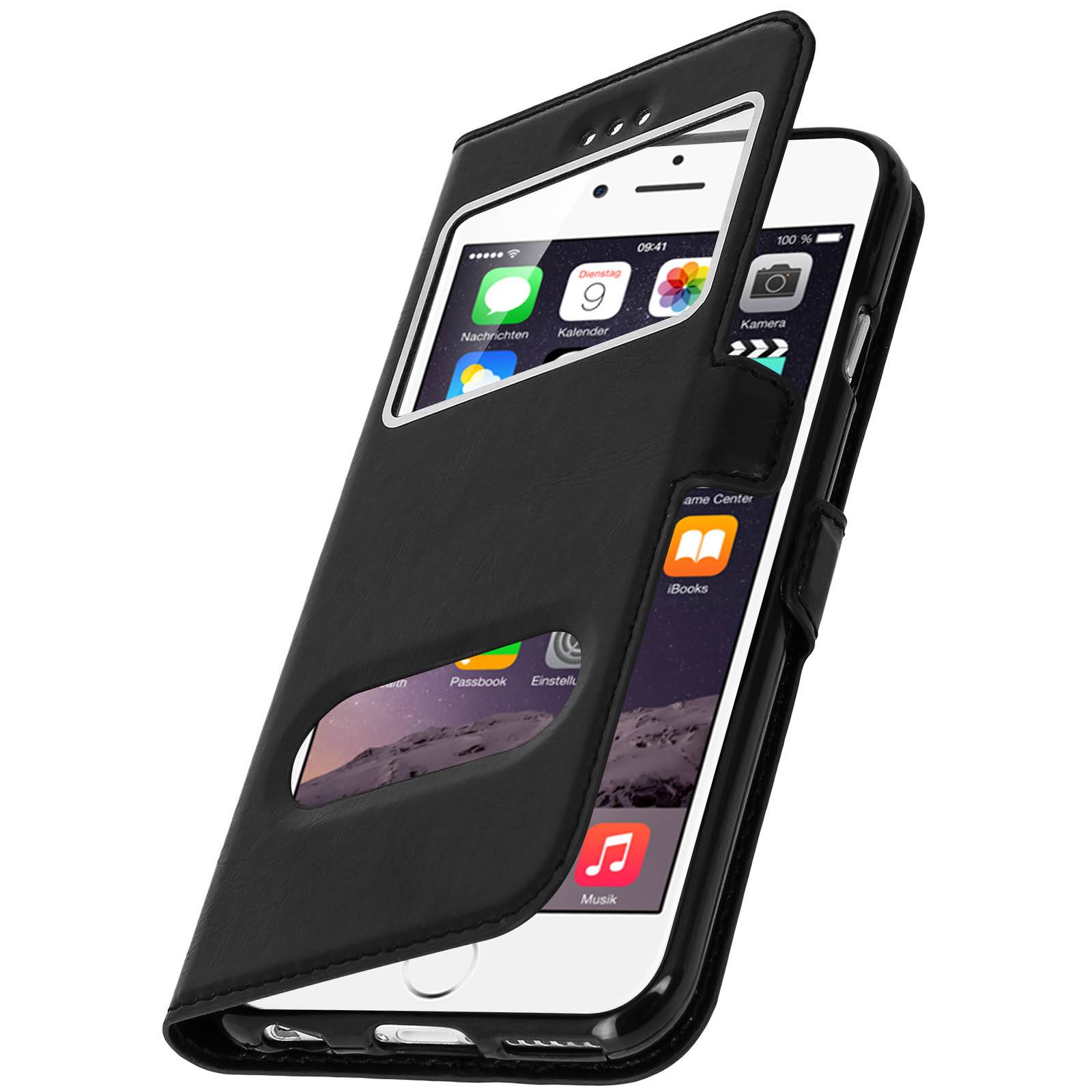 Housse pour iPhone 6/pour iPhone 6S Étui Clapet 2x Fenêtre Coque Silicone Gel-1