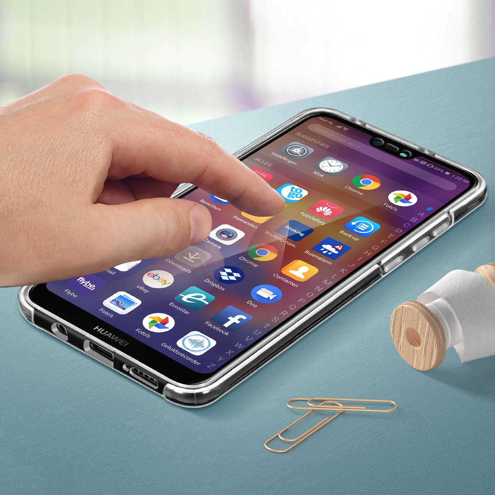 Coque Huawei P20 Lite Protection Silicone + Arrière Polycarbonate-1