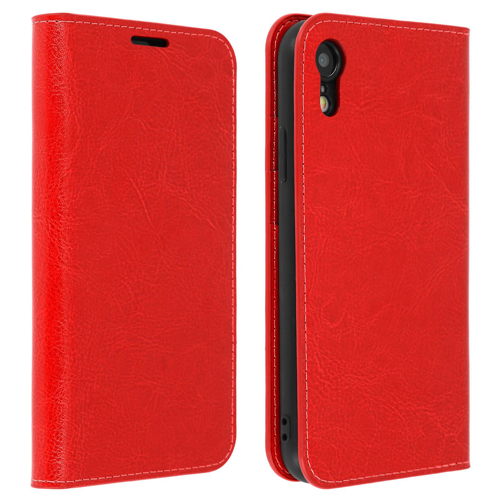 Étui pour iPhone XR Housse Cuir Portefeuille Fonction Support-0