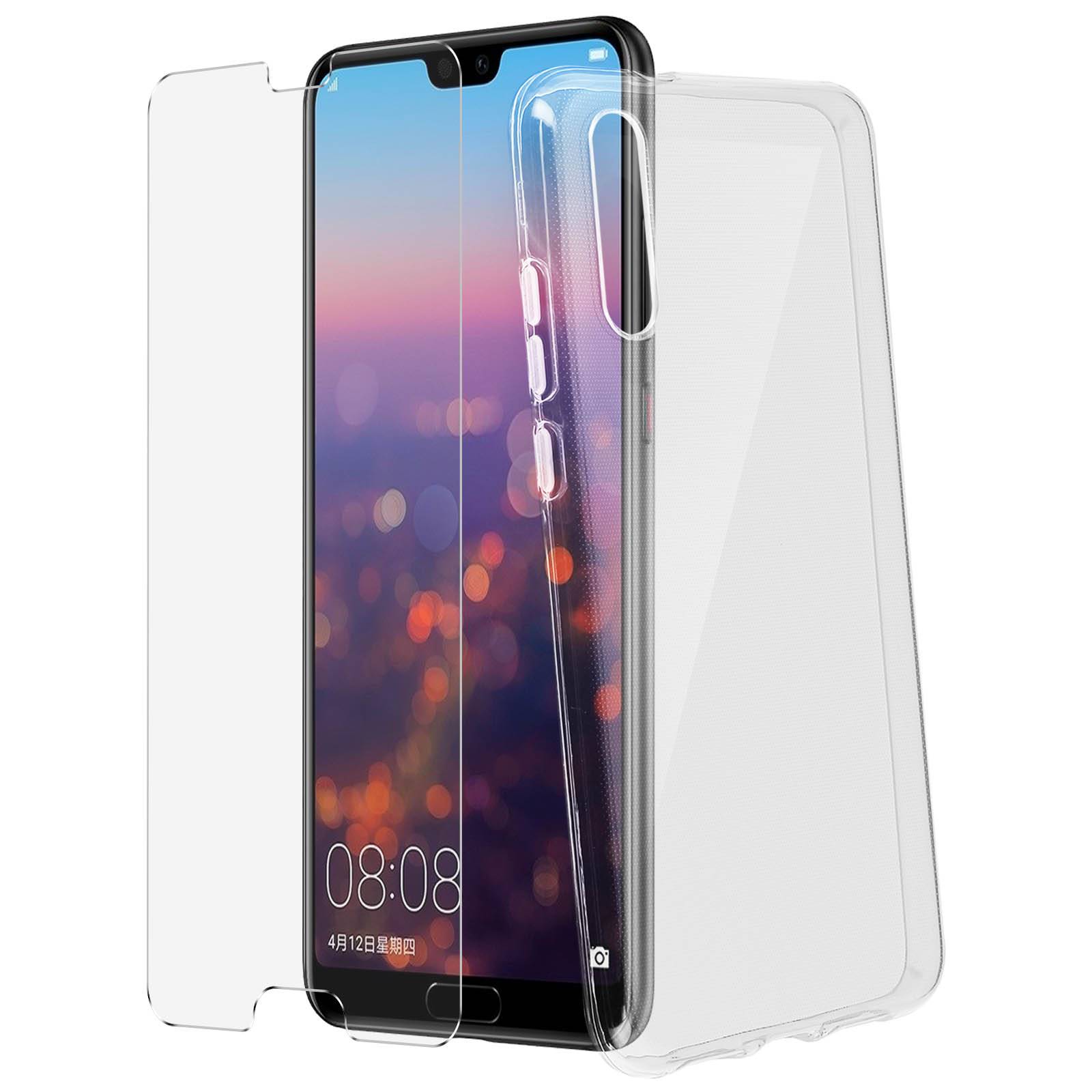 Coque Arrière + Film Verre Trempé 9H Huawei P20-1