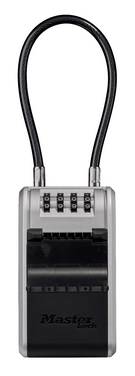 Master Lock 5482EURD Key Safe with new innovative design, Flexible Cable Shackle, Large Capacity, High Security