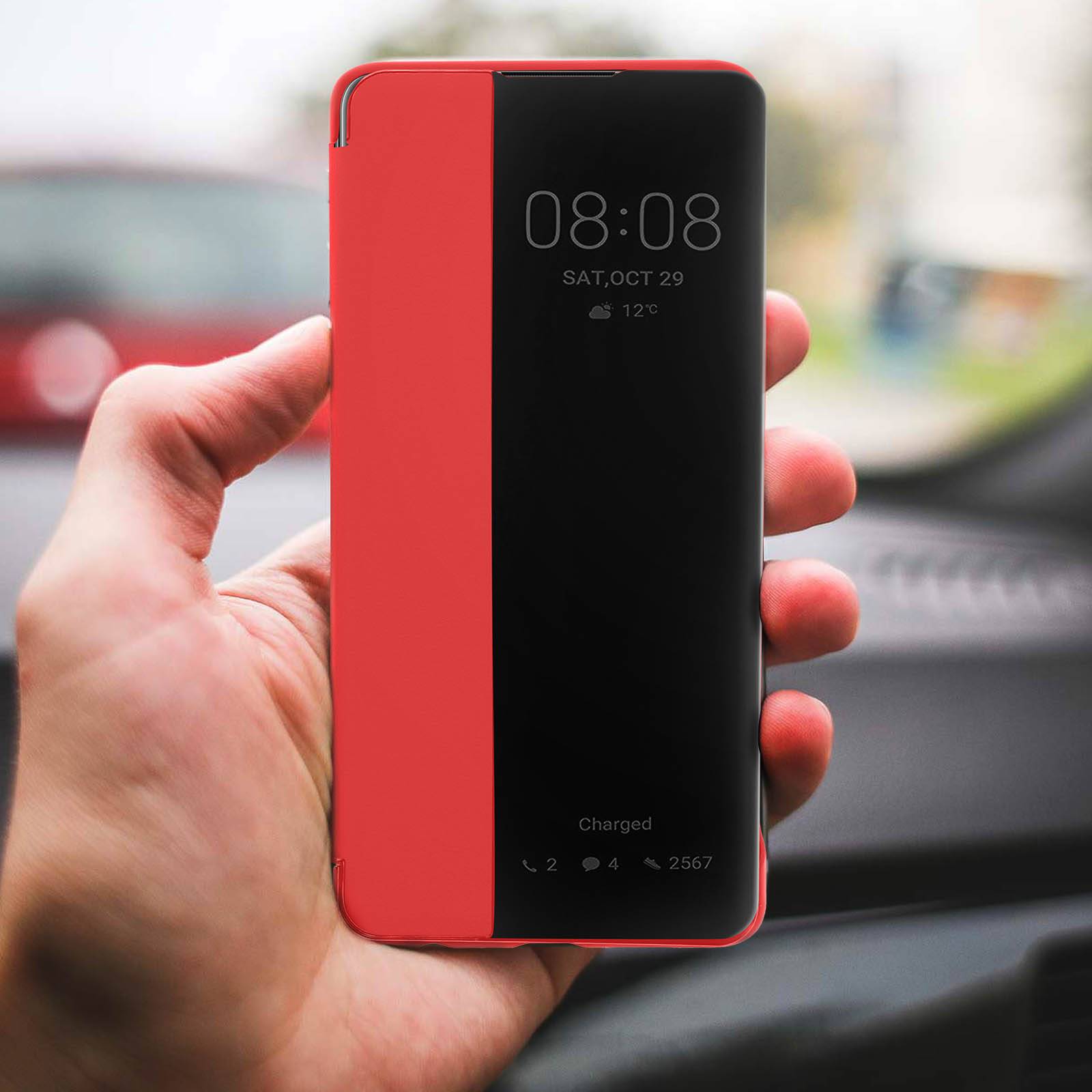 Housse pour Huawei P30 Étui Grande Fenêtre Translucide Coque Rigide-2