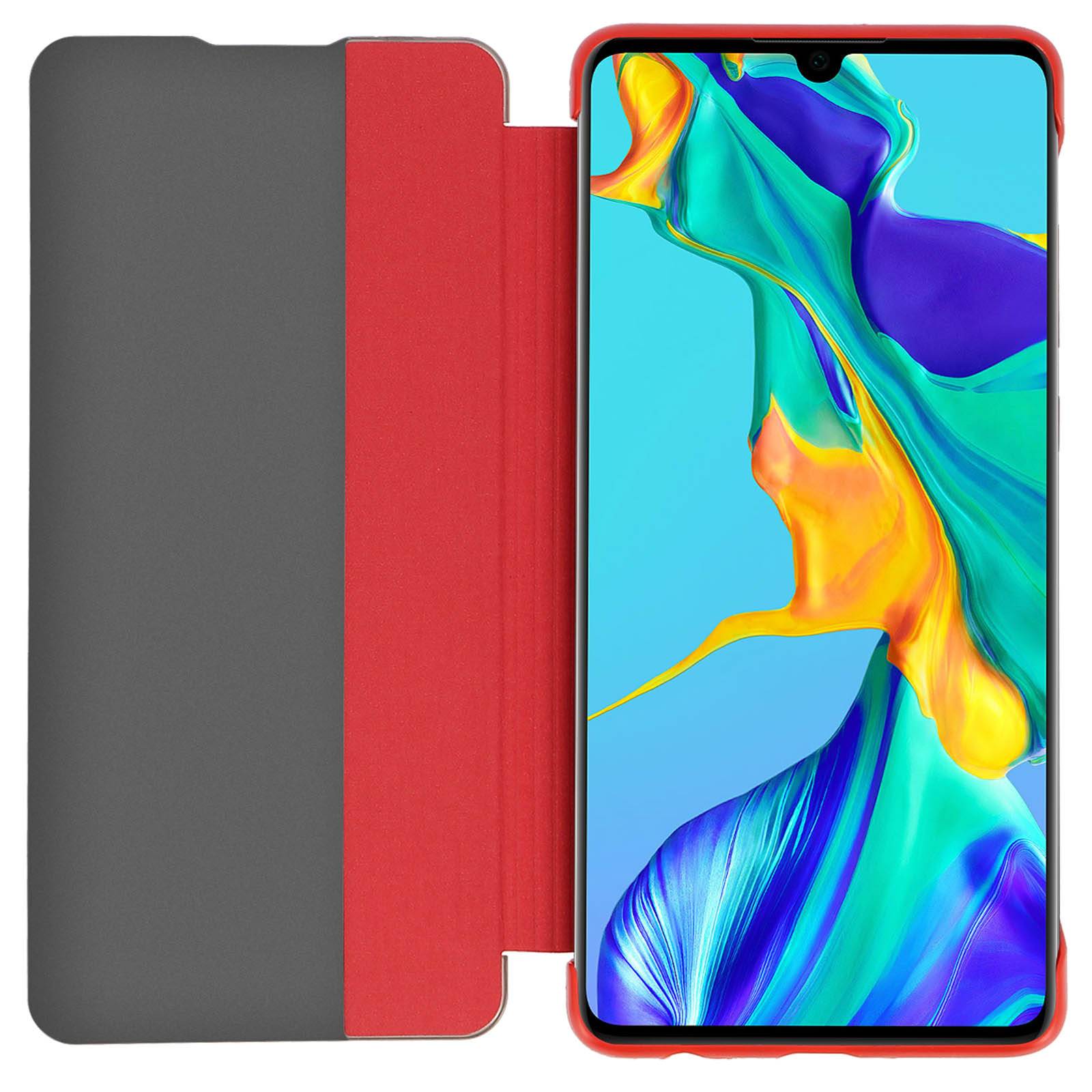 Housse pour Huawei P30 Étui Grande Fenêtre Translucide Coque Rigide-4