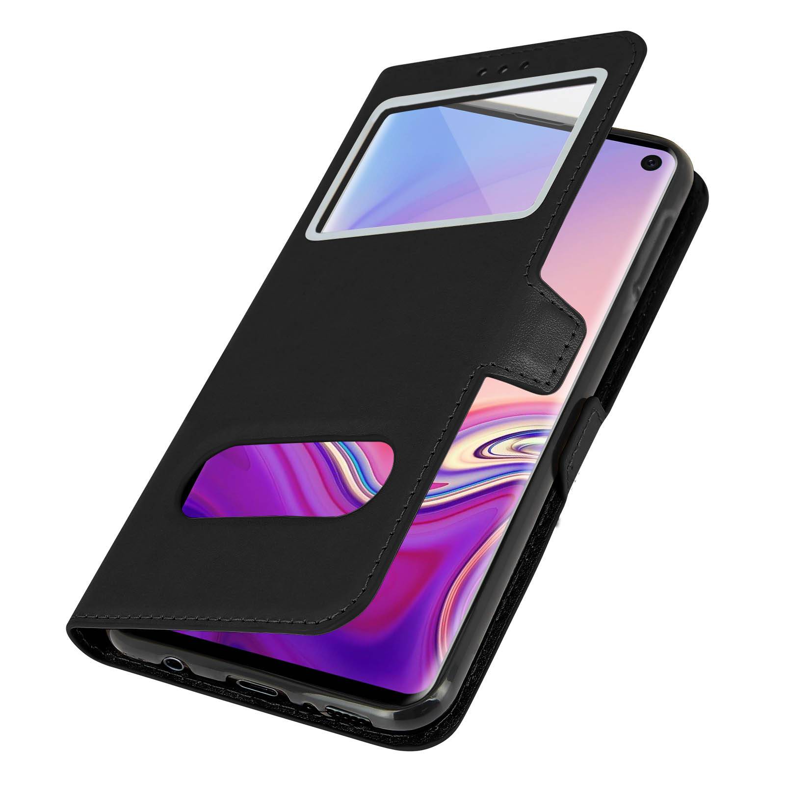 Étui pour Samsung Galaxy S10 Housse Folio Double Fenêtre Fonction Support-1