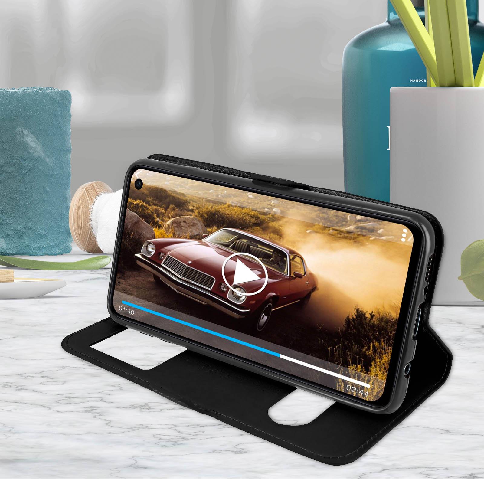 Étui pour Samsung Galaxy S10 Housse Folio Double Fenêtre Fonction Support-3
