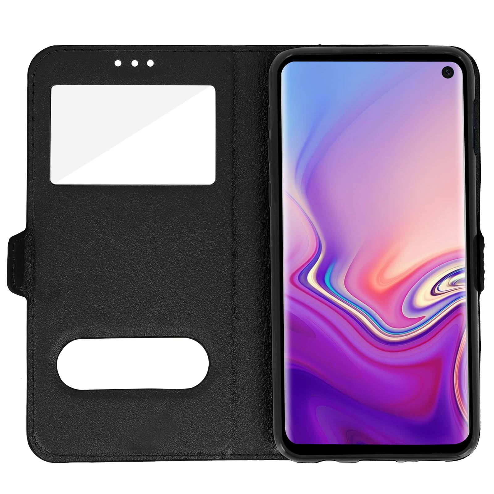 Étui pour Samsung Galaxy S10 Housse Folio Double Fenêtre Fonction Support-4