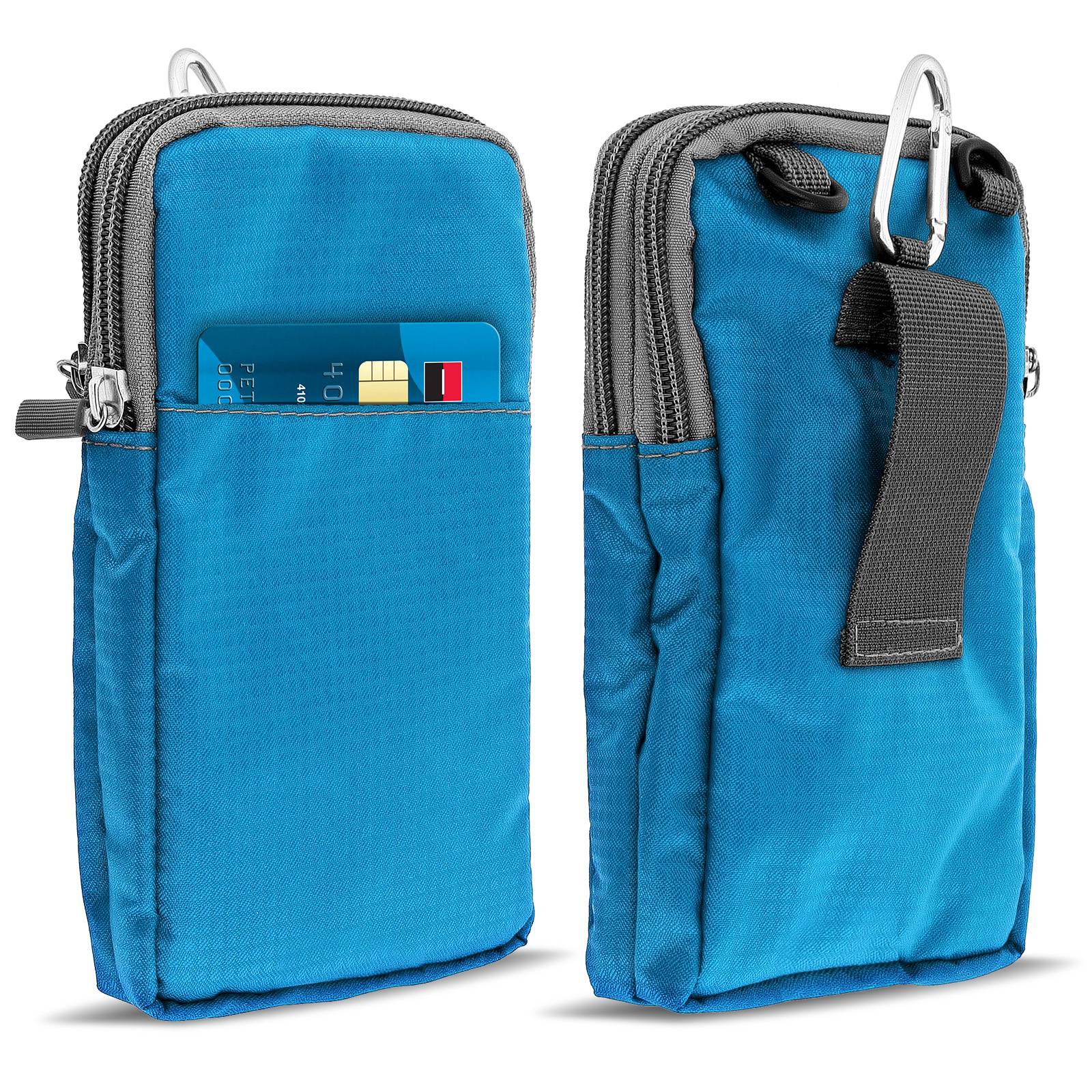 Etui Ceinture Smartphone Passant Mousqueton Lanière 2 Poches-1