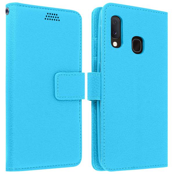 Housse pour Samsung Galaxy A20e Étui Folio Portefeuille Soft Touch Support Vidéo