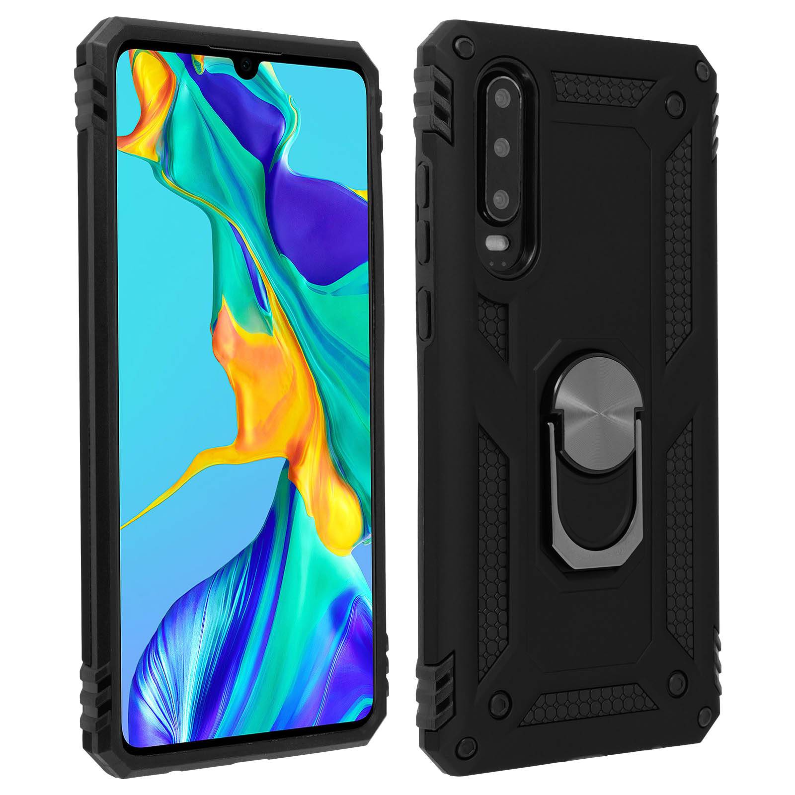 Coque pour Huawei P30 Bi matières Bague Support Vidéo-0