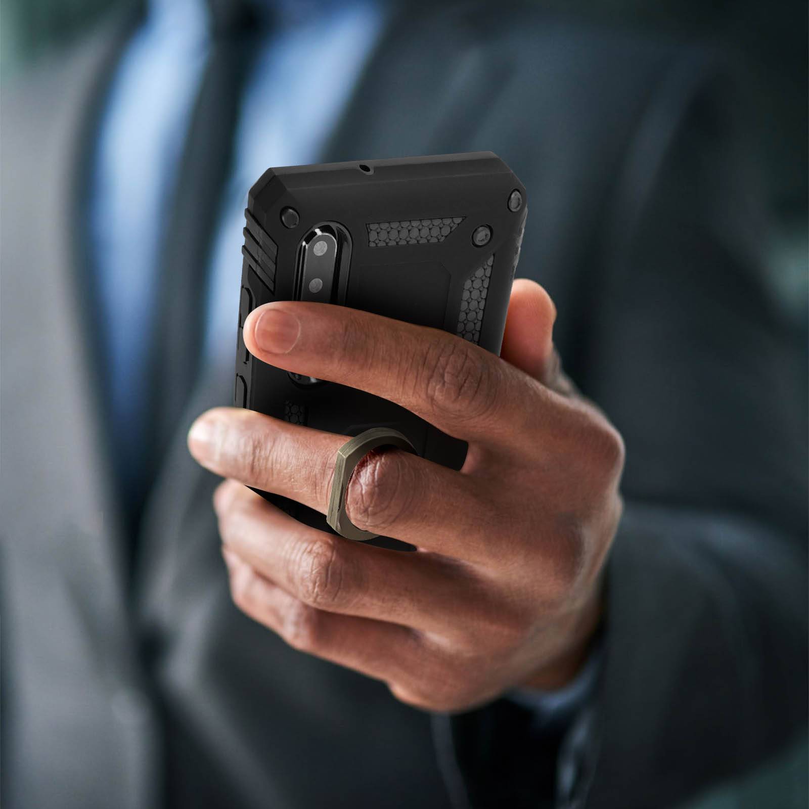 Coque pour Huawei P30 Bi matières Bague Support Vidéo-2