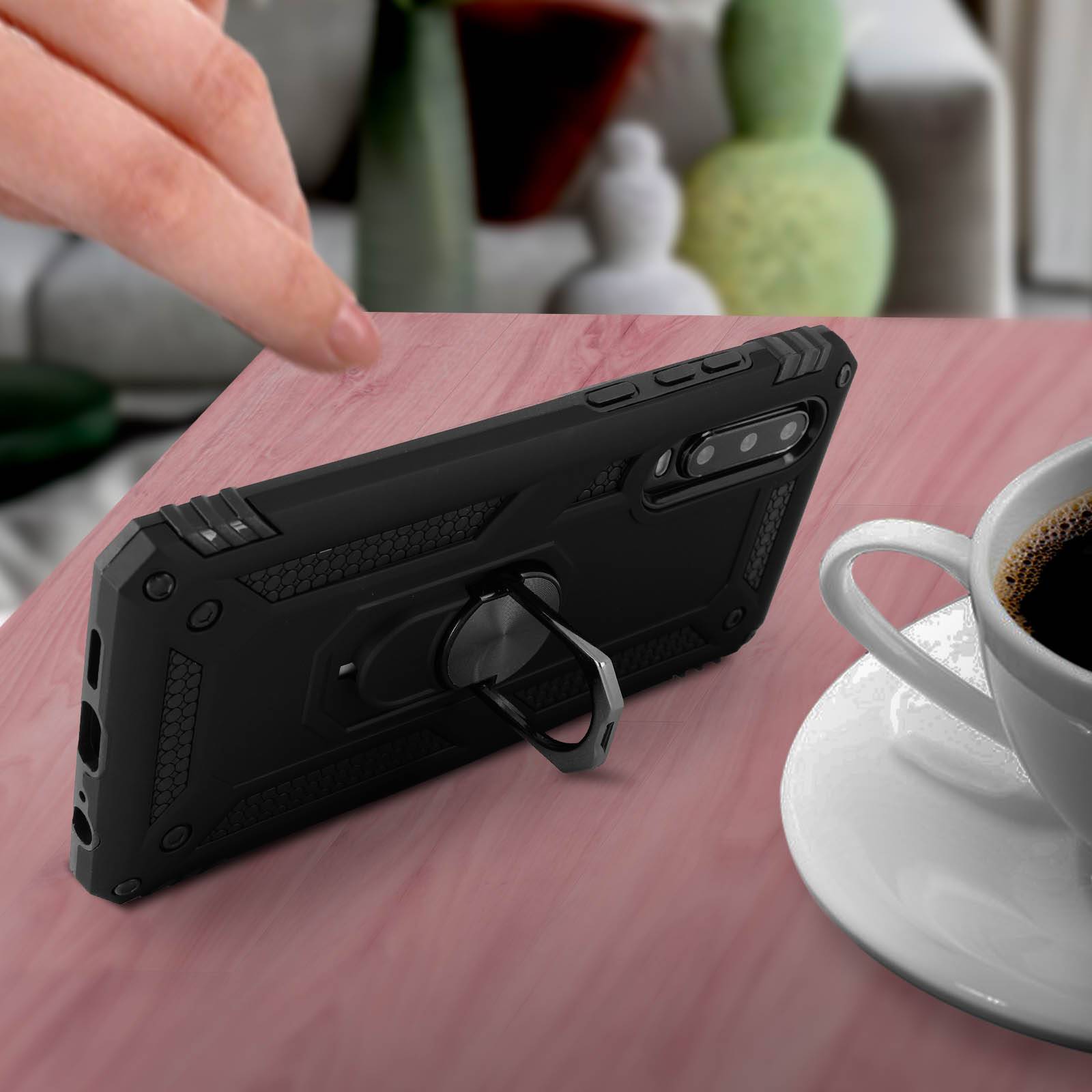 Coque pour Huawei P30 Bi matières Bague Support Vidéo-3