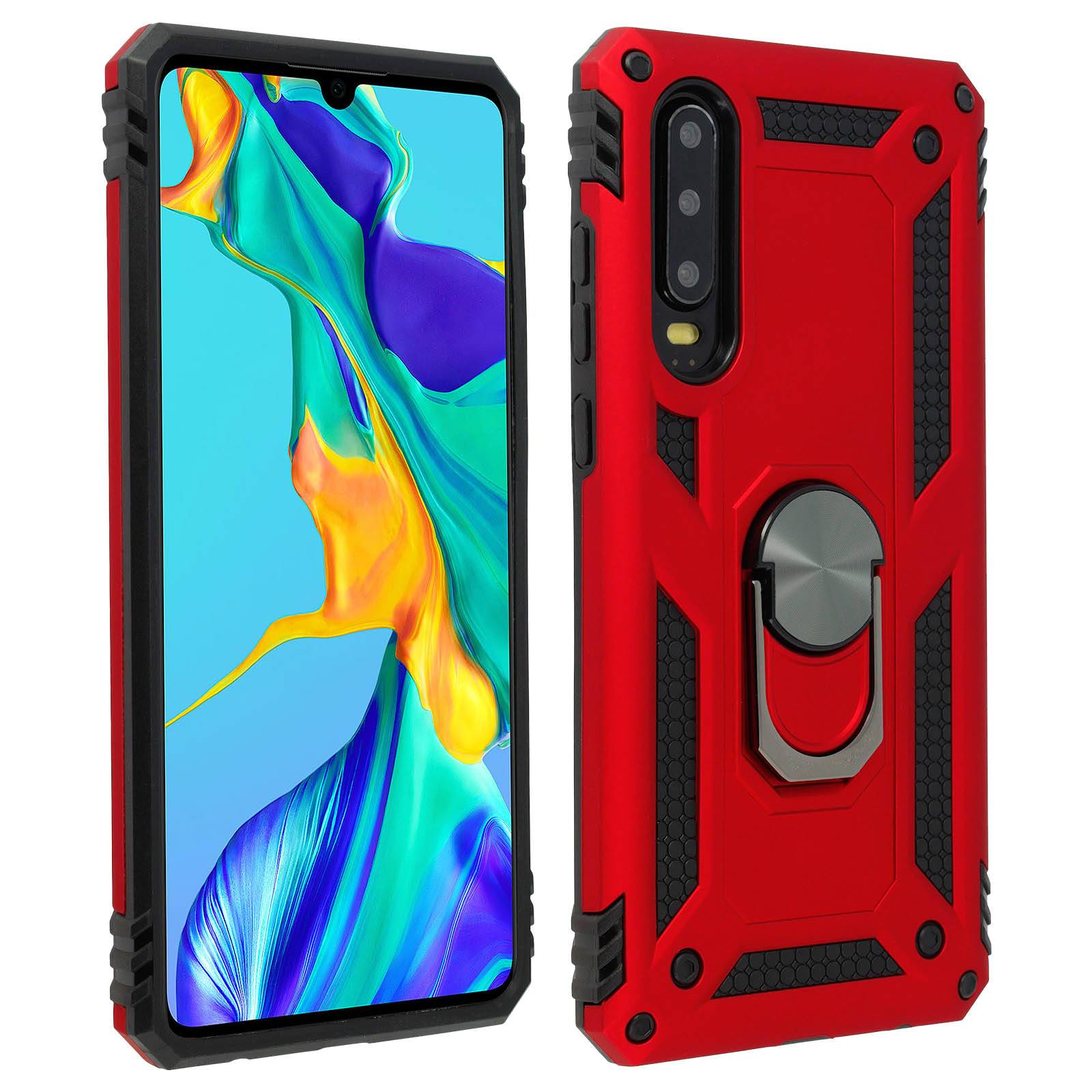 Coque pour Huawei P30 Bi matières Bague Support Vidéo-0