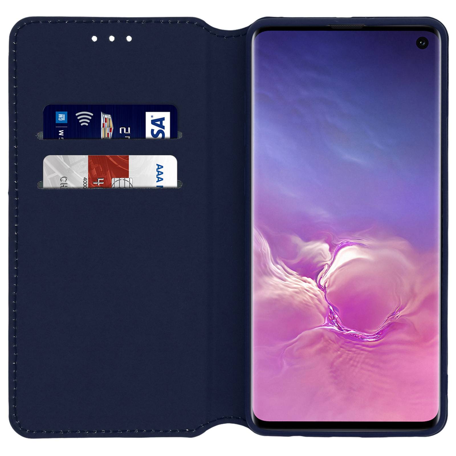 Housse pour Samsung Galaxy S10 Étui Folio Portefeuille Fonction Support-1