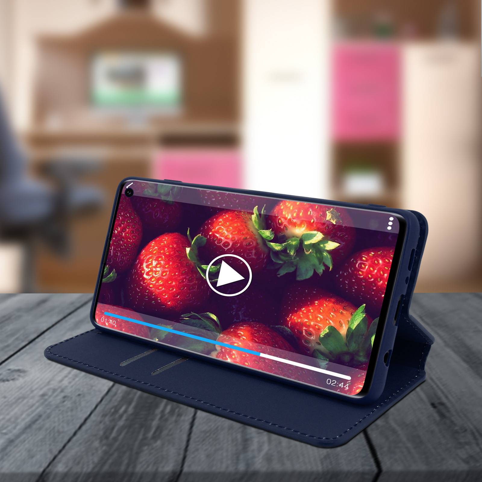 Housse pour Samsung Galaxy S10 Étui Folio Portefeuille Fonction Support-3