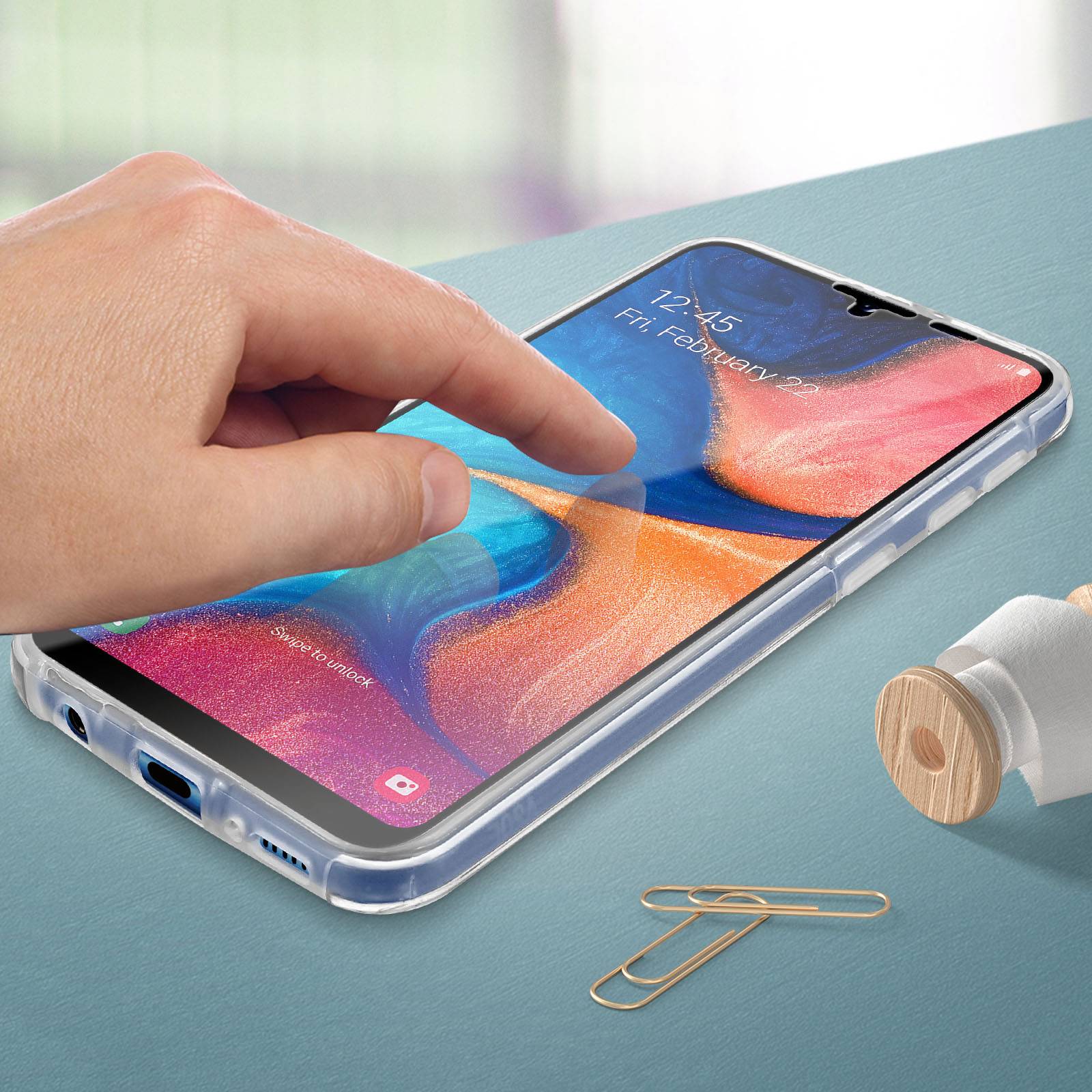 Coque Samsung Galaxy A20e Protection Arrière Rigide Avant Tactile-2