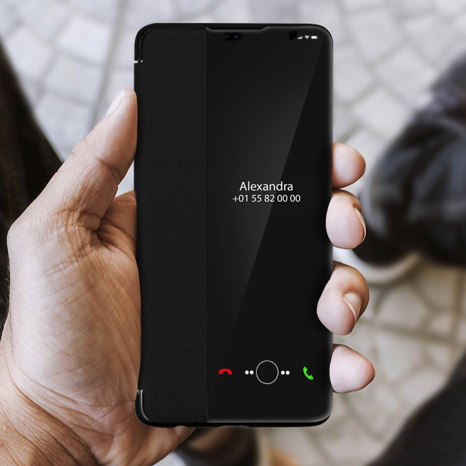 Housse pour Huawei P30 Étui Grande Fenêtre Translucide Coque pour Rigide-2