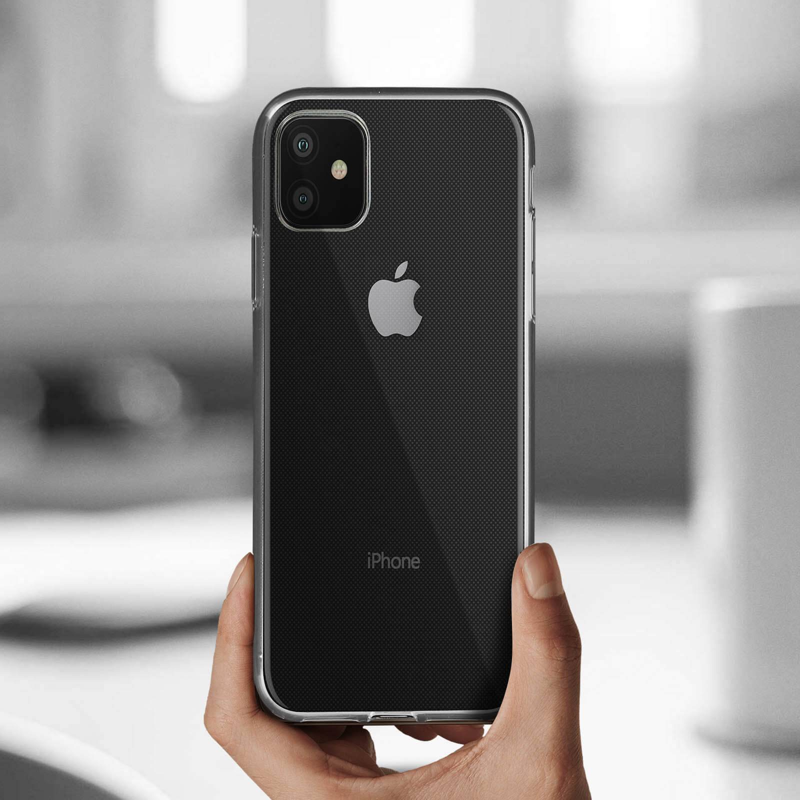 Coque pour iPhone 11 Silicone Souple et Film Verre Trempé 9H-1