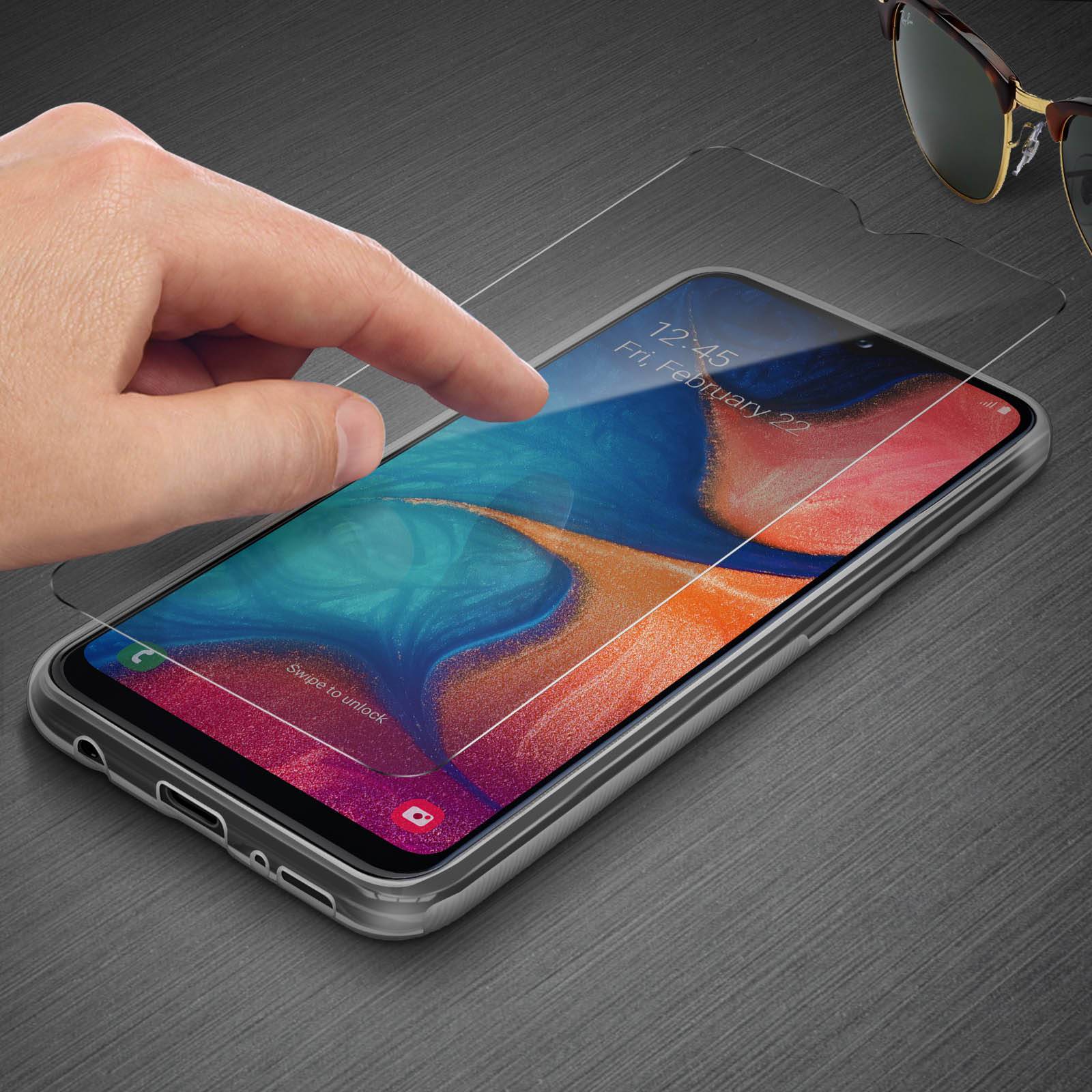 Coque Galaxy A20e Silicone Souple et Film Ecran Verre Trempé 9H-2