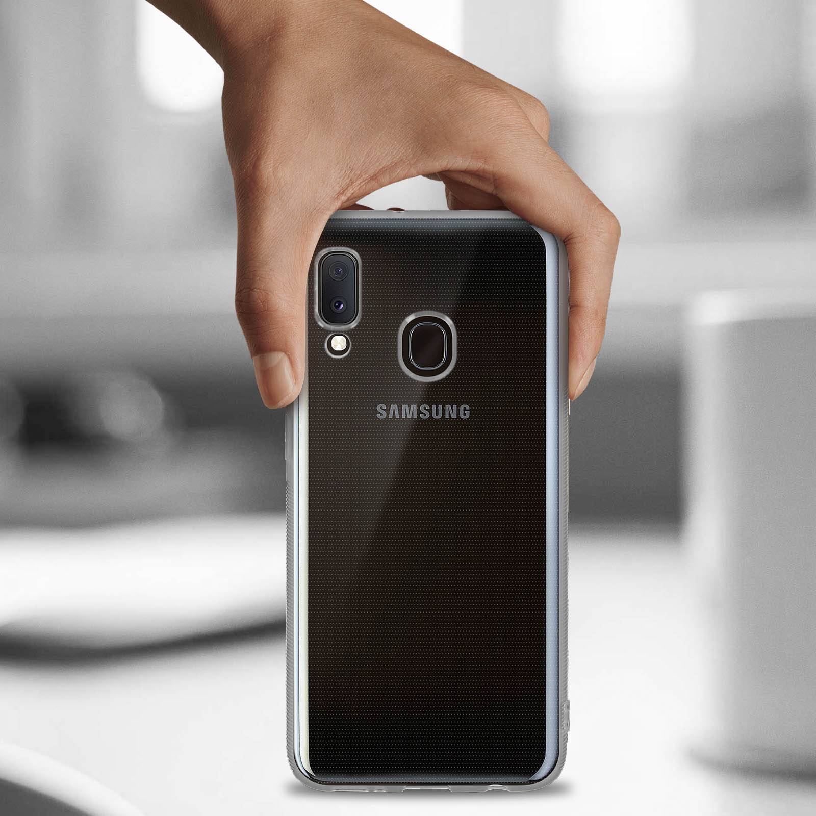 Coque Galaxy A20e Silicone Souple et Film Ecran Verre Trempé 9H-3