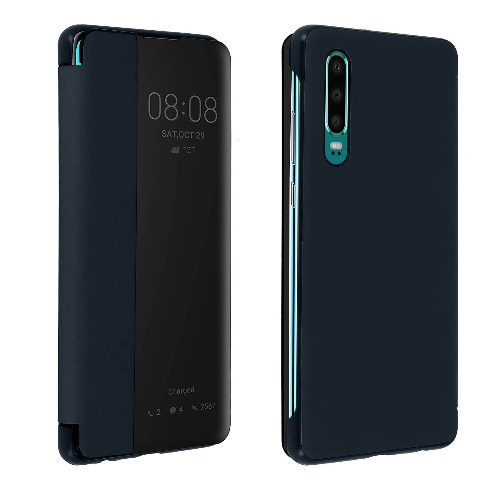 Housse pour Huawei P30 Étui Grande Fenêtre Translucide Coque Rigide-0