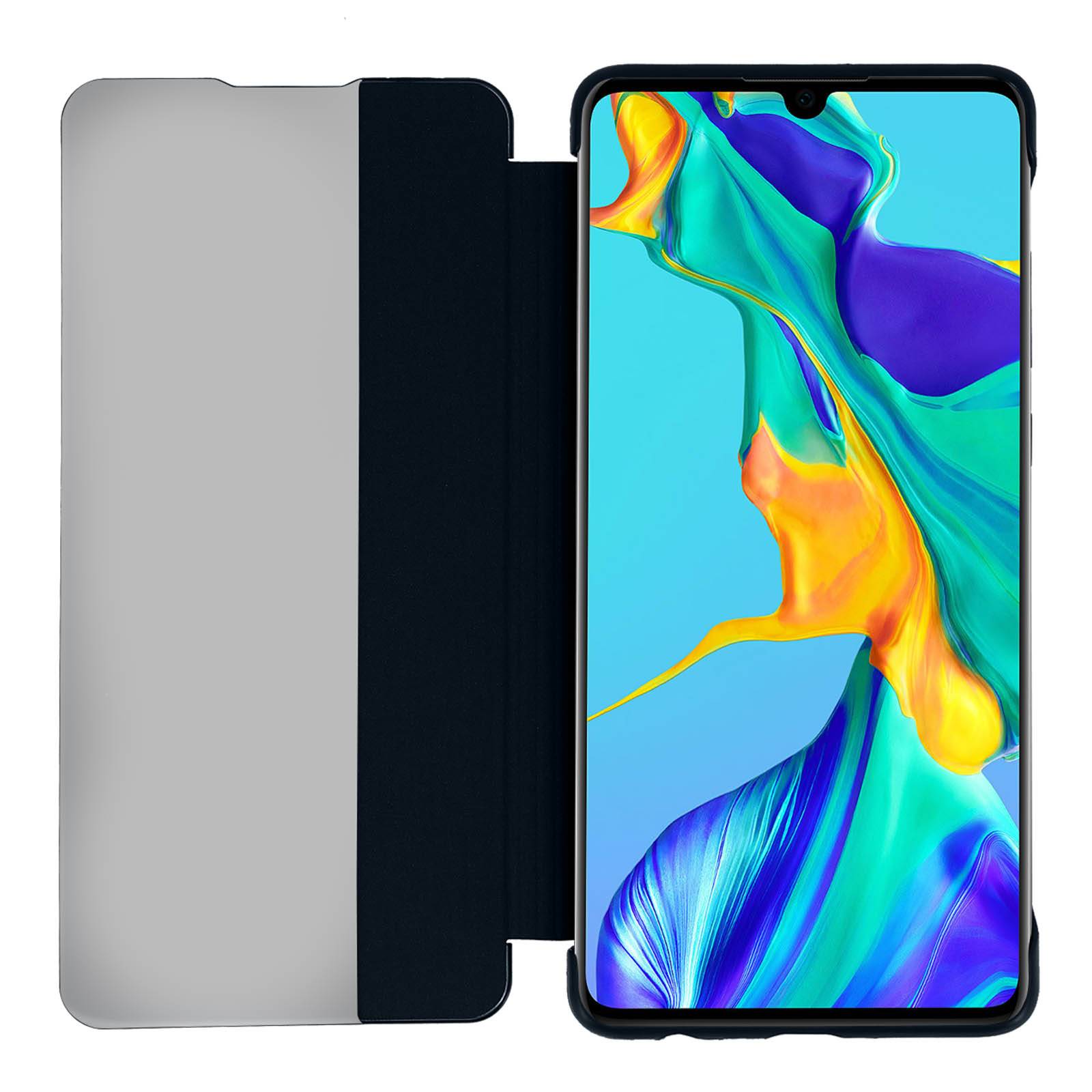 Housse pour Huawei P30 Étui Grande Fenêtre Translucide Coque Rigide-4