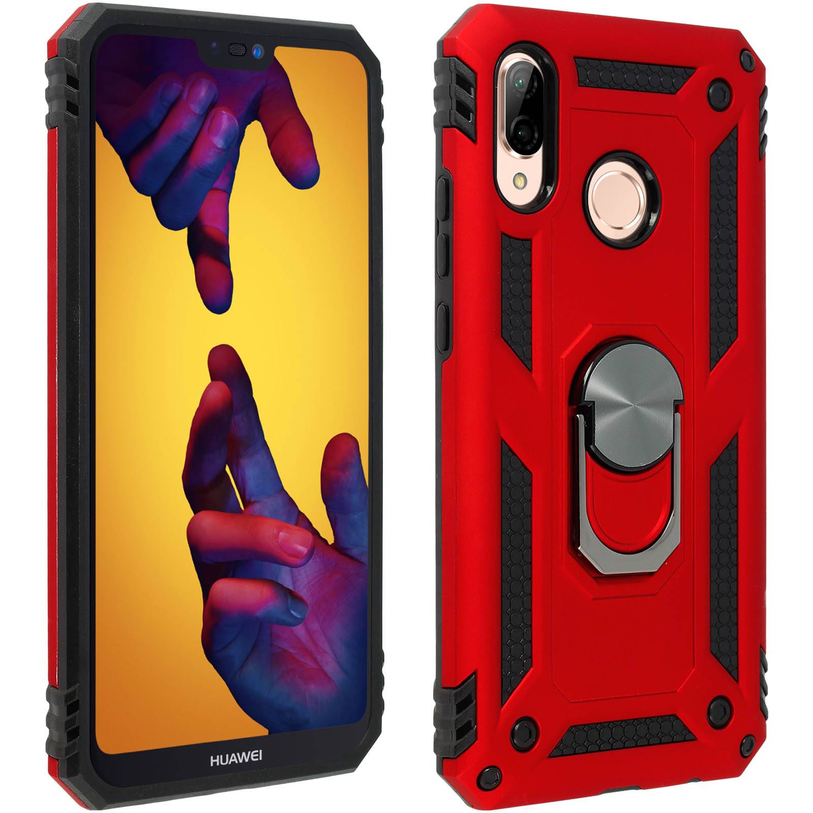 Coque pour Huawei P20 Lite Bi matières Bague Support Vidéo-0