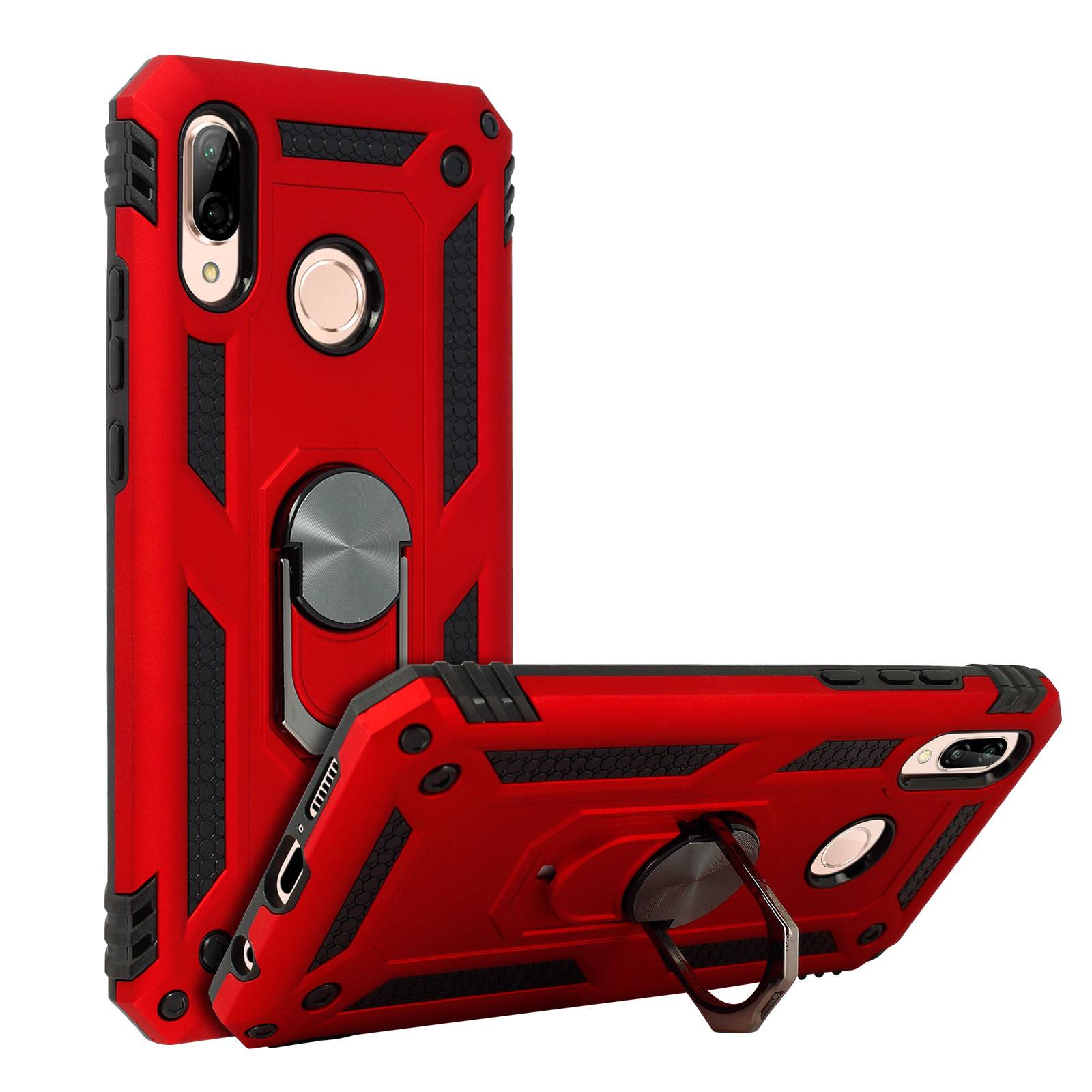 Coque pour Huawei P20 Lite Bi matières Bague Support Vidéo-1