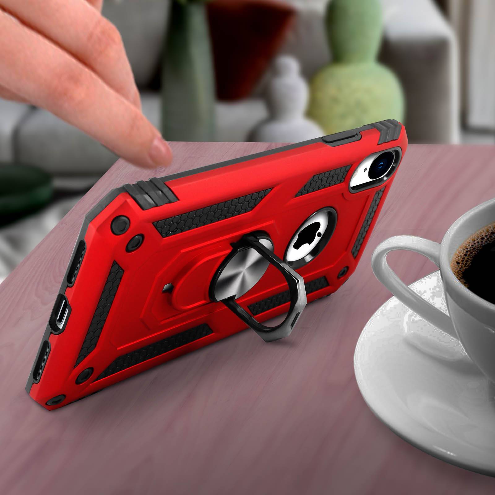 Coque pour iPhone XR Bi matière Rigide Souple Bague Support Vidéo-3