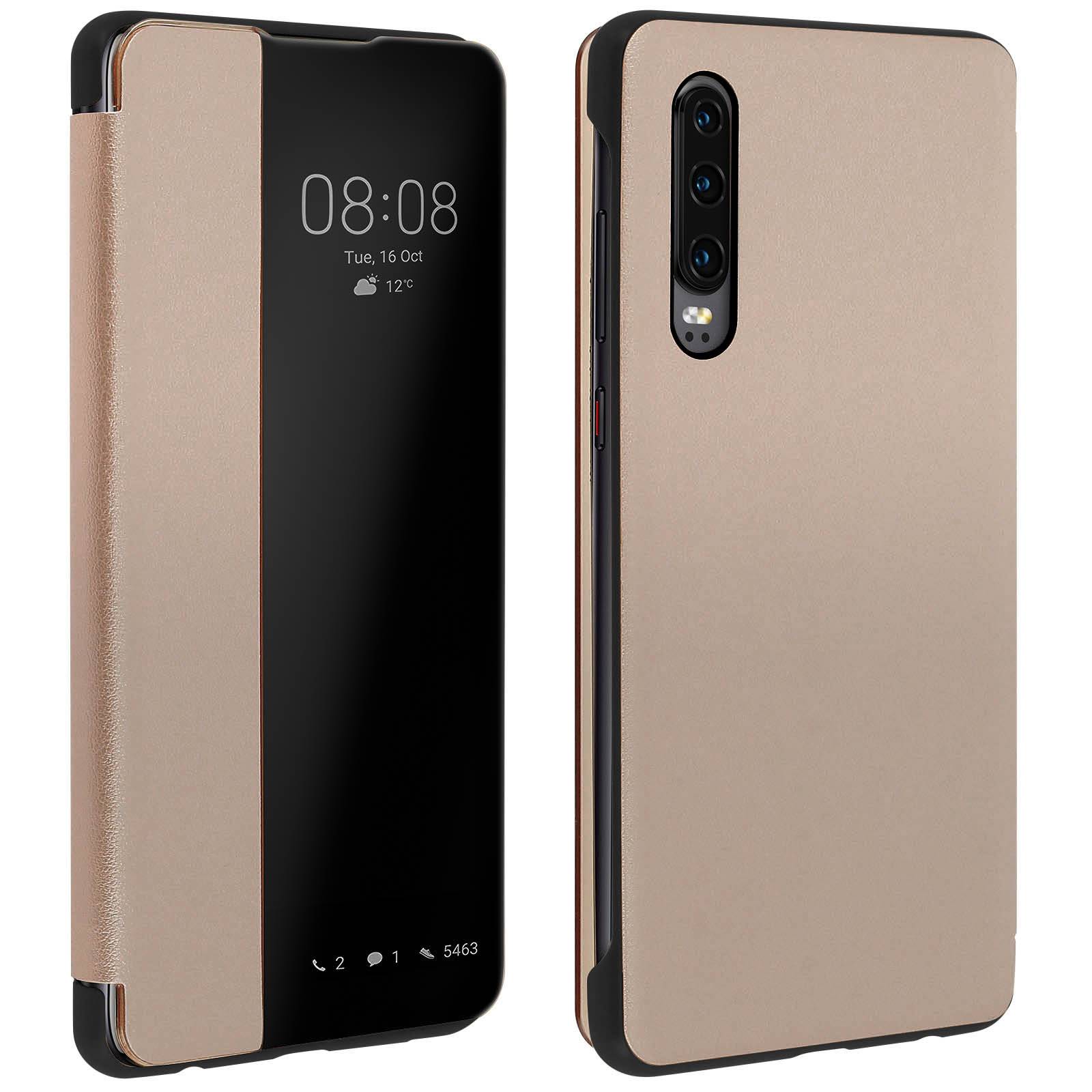 Housse pour Huawei P30 Étui Grande Fenêtre Translucide Coque Rigide-0