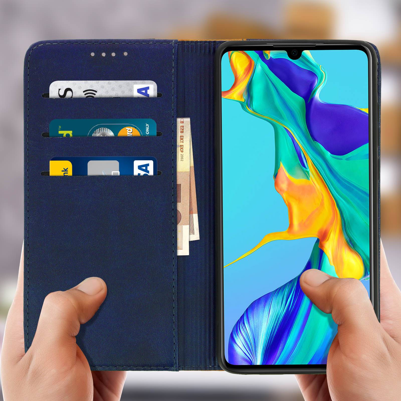 Housse pour Huawei P30 Étui Portefeuille Rangement carte support vidéo-3