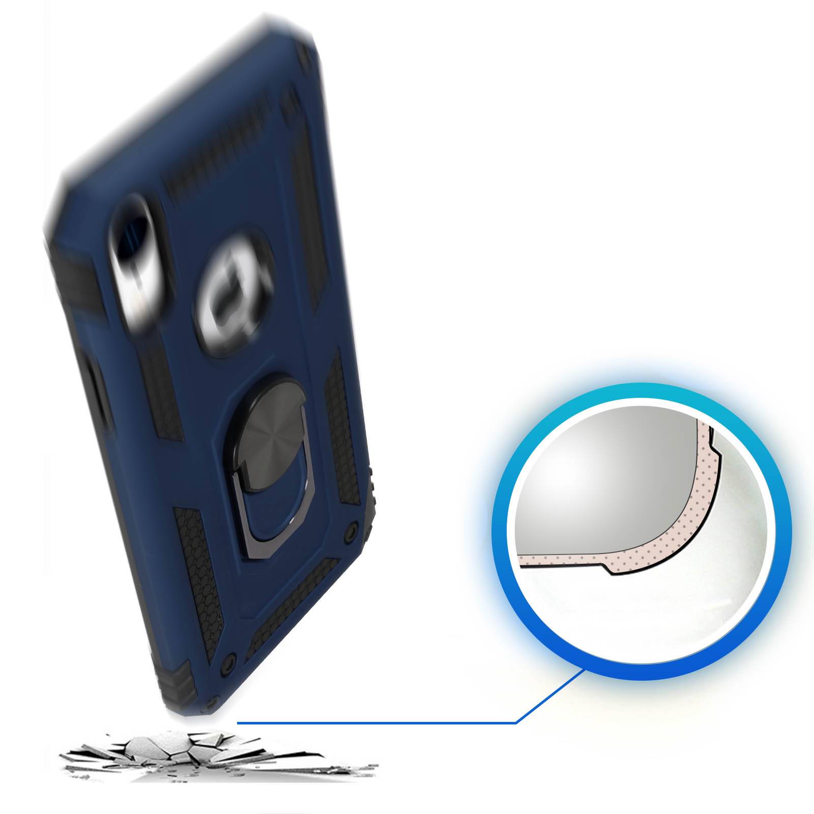 Coque pour iPhone XR Bi matière Rigide Souple Bague Support Vidéo-4