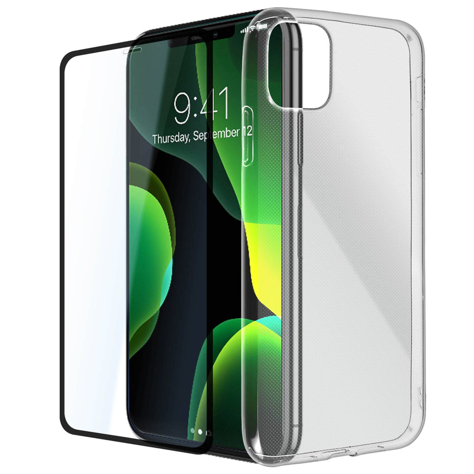 Coque pour iPhone 11 Silicone Souple et Film Verre Trempé 9H-2