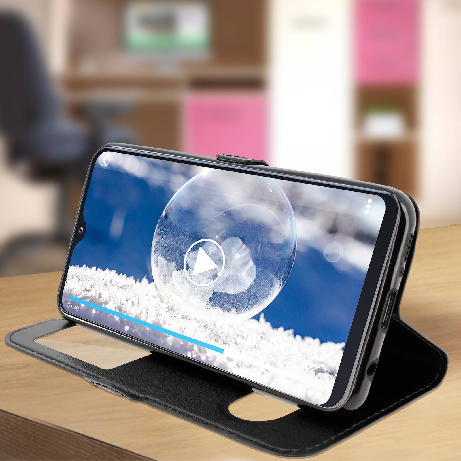 Housse pour Samsung Galaxy A20e Protection Double Fenêtre Fonction Stand-2