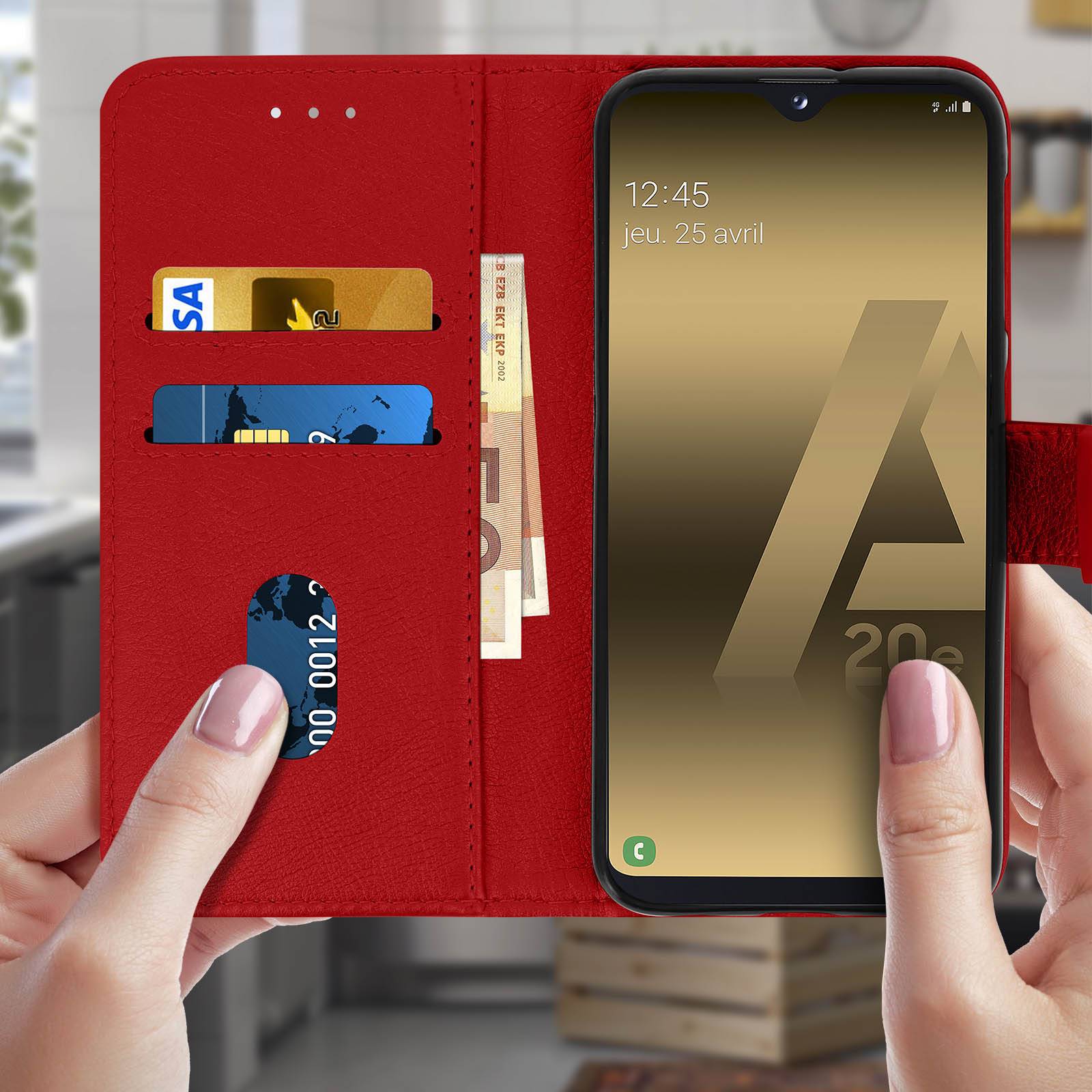 Housse pour Samsung Galaxy A20e Étui Porte-cartes Fonction Support-2
