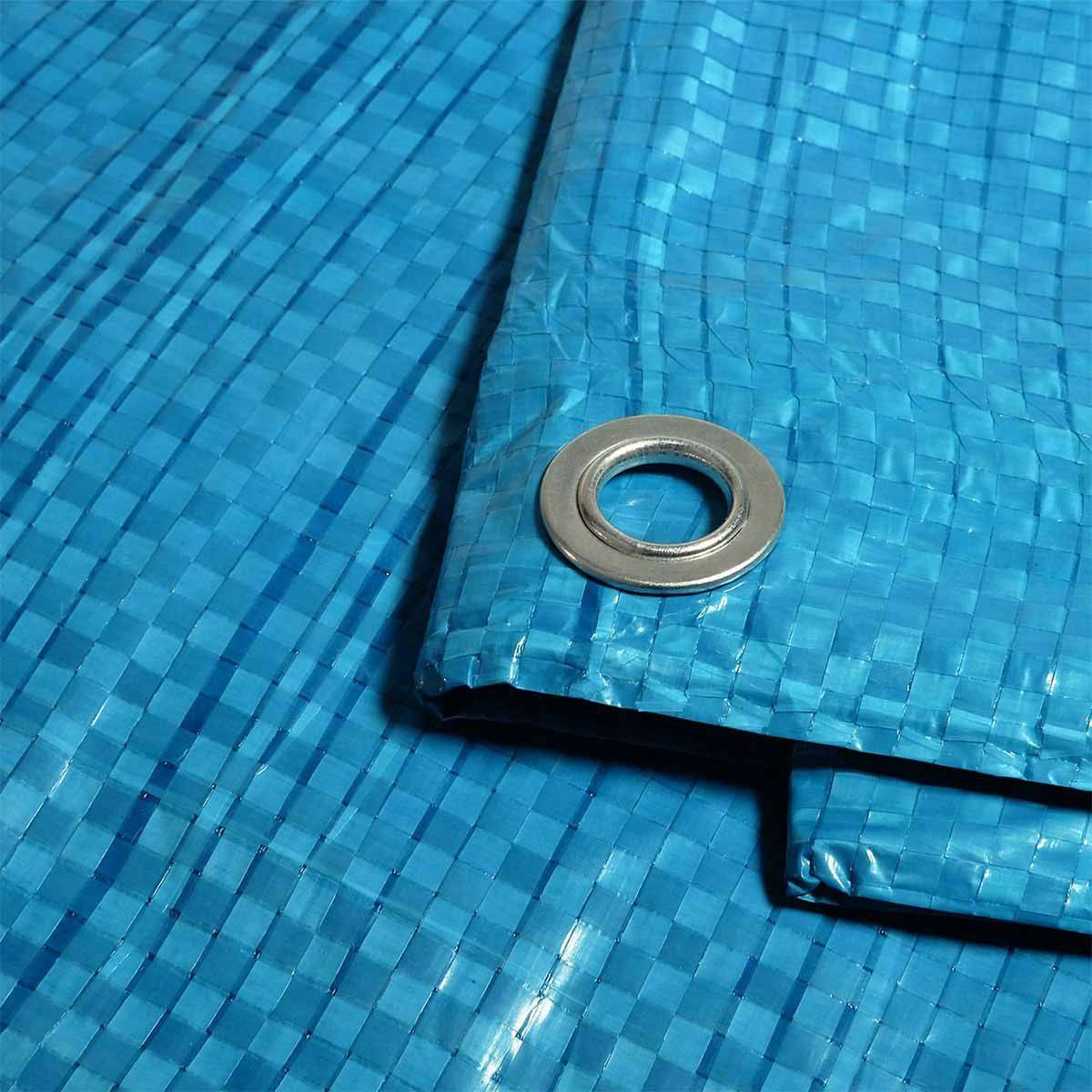 Bâche de protection chantier Tecplast ec80ch 6x10 m - bleue - economique-3