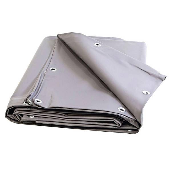 Bâche Brise Vue Grise 5x6 m - garantie 10 ans Tecplast xp640bv - Made in France