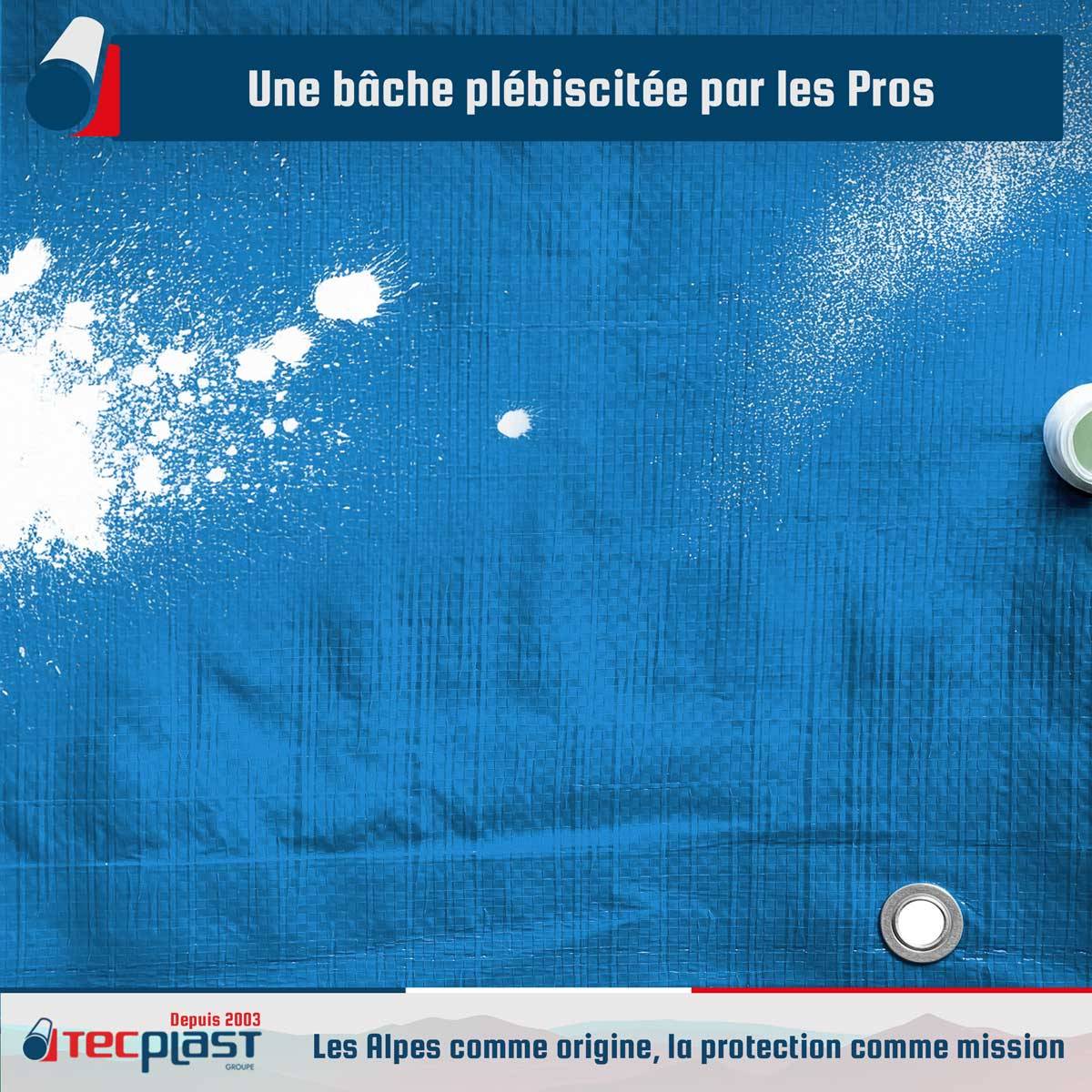 Bâche peinture Tecplast sr150pe 5x8 m - verte et bleue - haute qualité-4