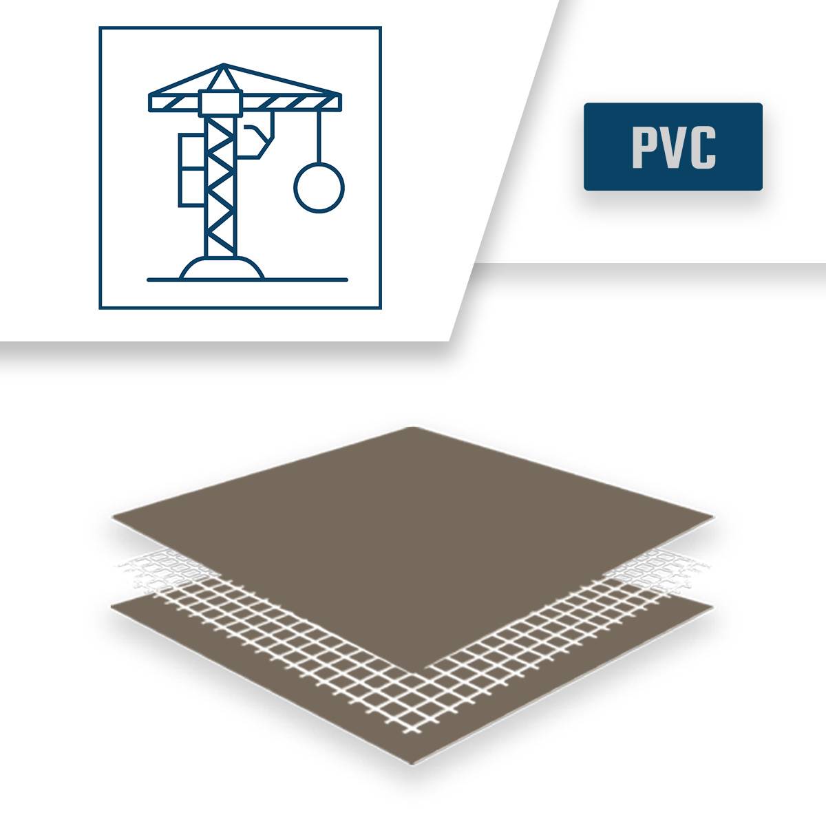 Bâche de chantier Tecplast lp640ch 2,5x3 m - taupe - garantie 8 ans-4